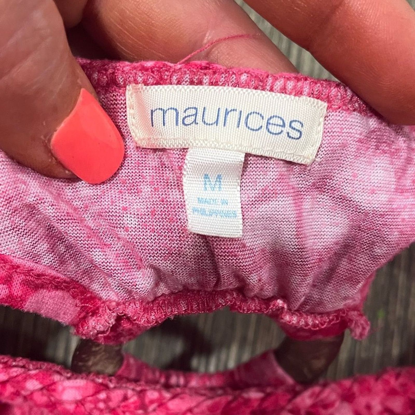 Vintage Maurices Blouse Top Floral Cap Sleeve Open Round Neck Size M Size M / US 6-8 / IT 42-44 - 2 Thumbnail
