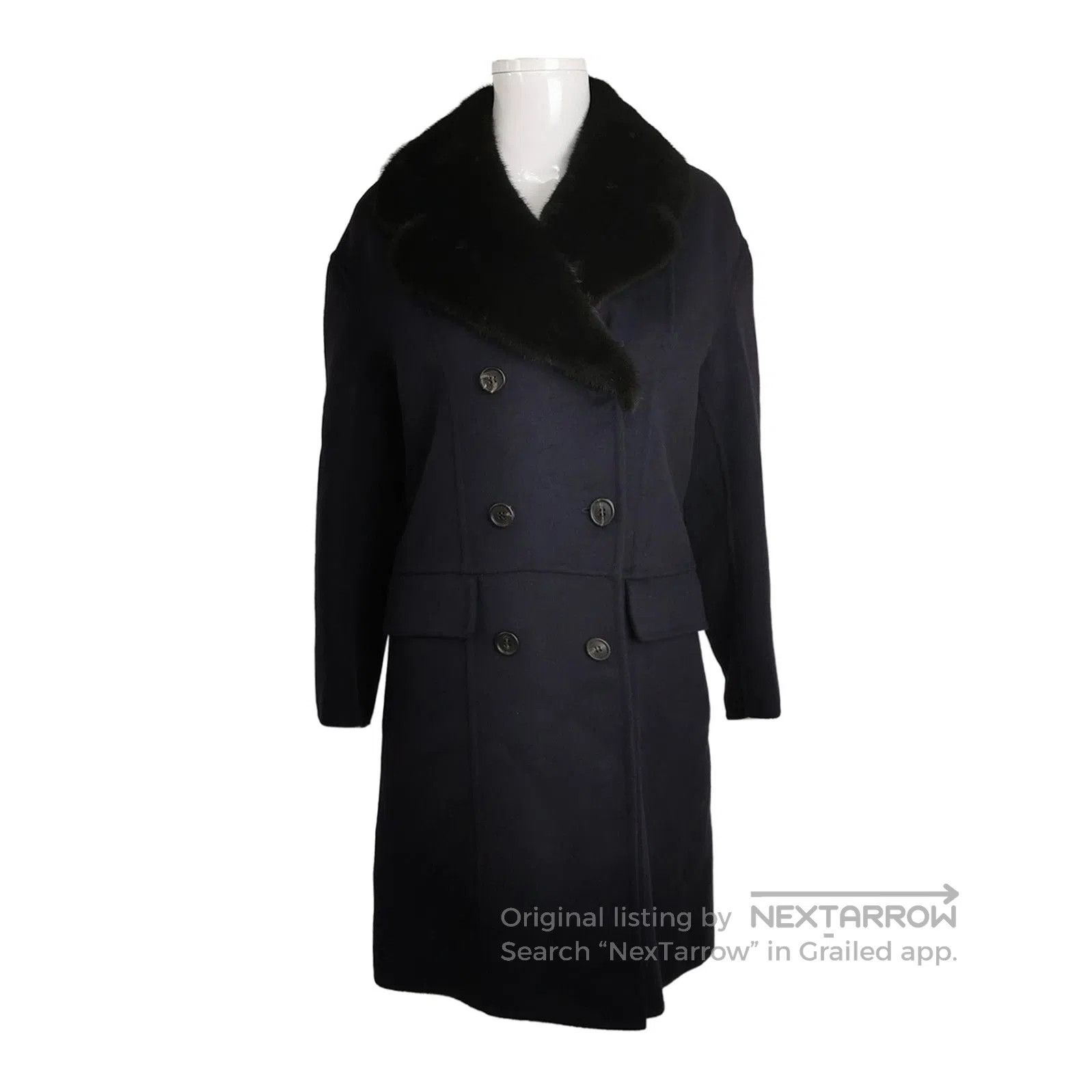 Prada Prada Double-Breasted Wool Blend Overcoat . Size US S / EU 44-46 / 1 - 1 Thumbnail