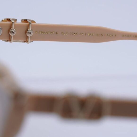 Valentino 🕶️ New Valentino V-GOLDCUT-II VLS-114C Sunglasses - Beige Size ONE SIZE - 10 Thumbnail