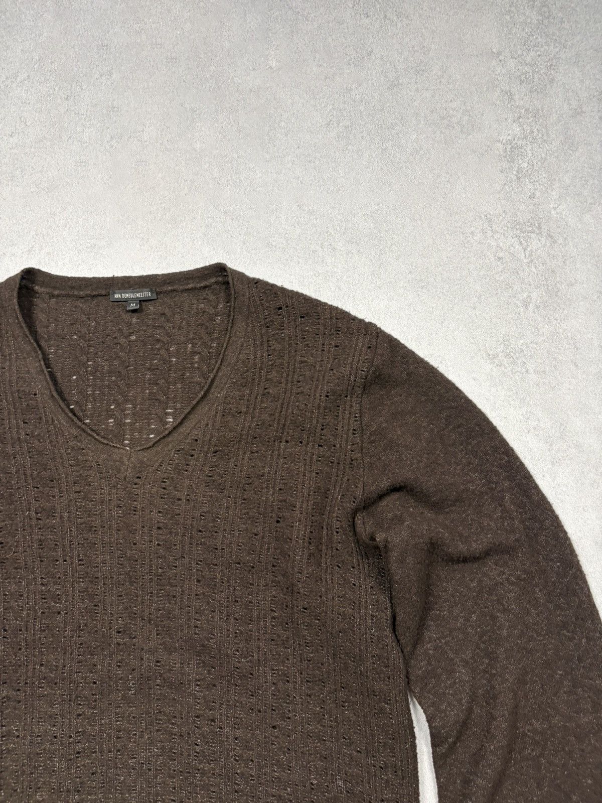 Ann Demeulemeester Ann Demeulemeester Open Knit Sheer Wool Sweater Avant Garde Size M / US 6-8 / IT 42-44 - 4 Thumbnail