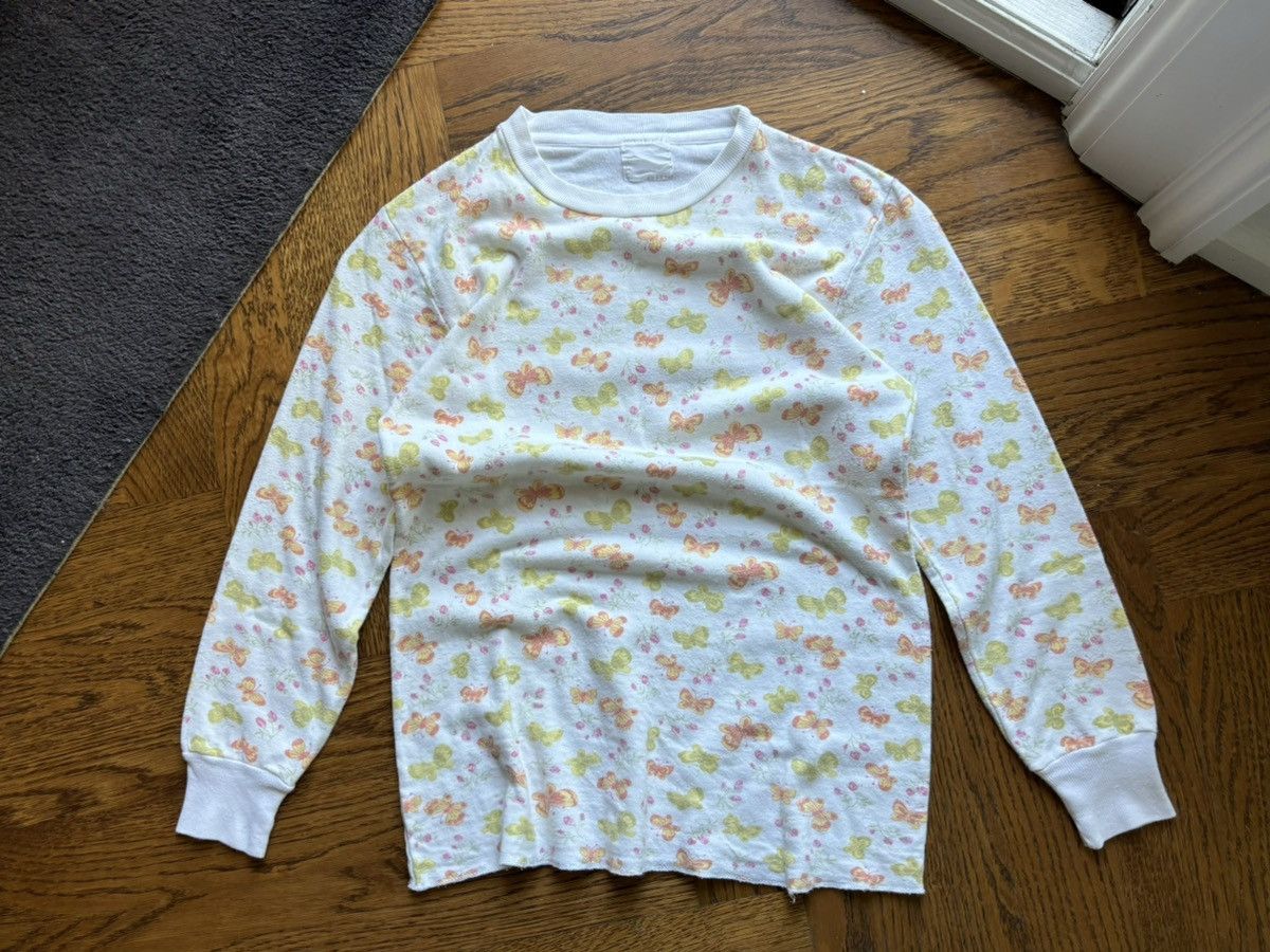 JCPenney × Sears × Vintage 1970s Butterfly Print Thermal Vintage Duofold Undershirt USA Size XS / US 0-2 / IT 36-38 - 13 Thumbnail