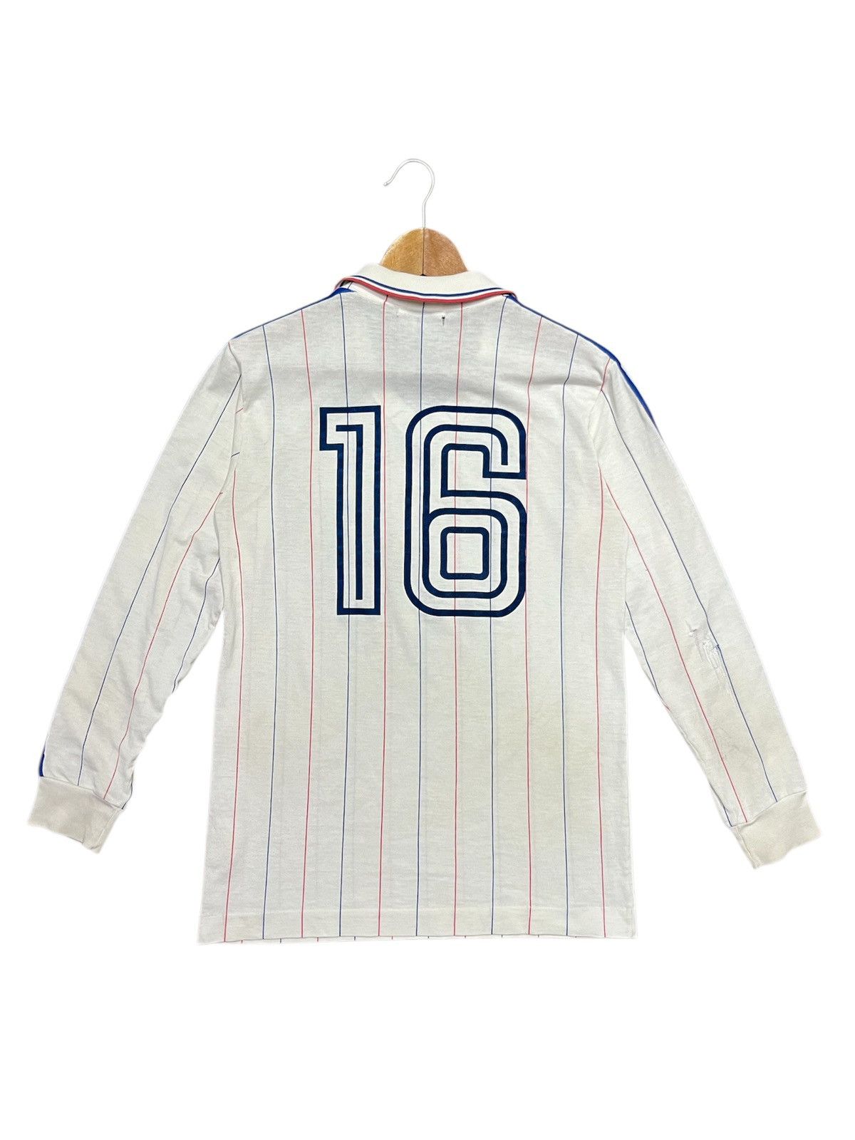 Adidas Vintage 1980s Adidas MSC France Away Kit Longsleeve Jersey Size US S / EU 44-46 / 1 - 2 Thumbnail