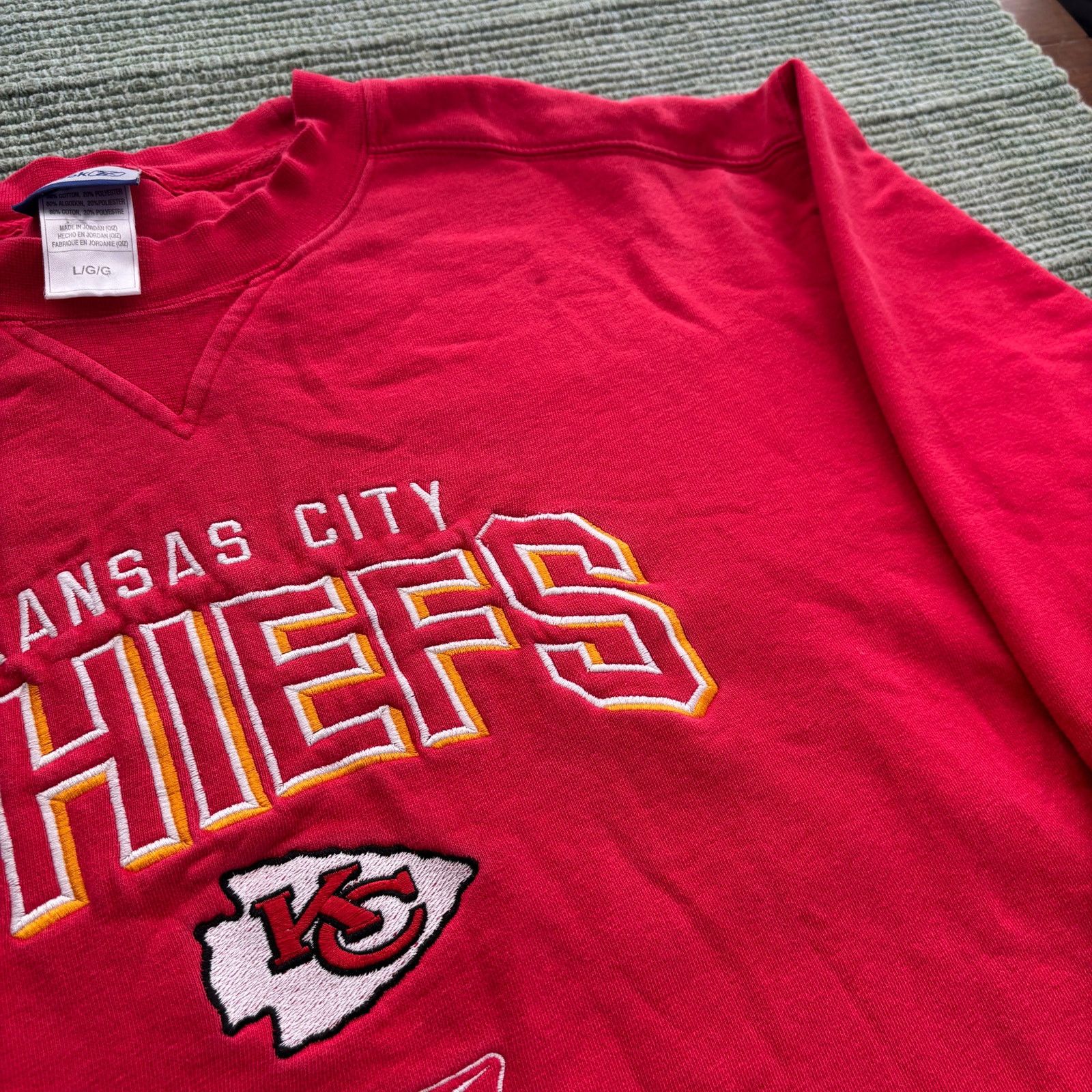 NFL × Reebok × Vintage Vintage red Kansas City Chiefs embroidered Reebok sweatshirt Size US L / EU 52-54 / 3 - 5 Thumbnail
