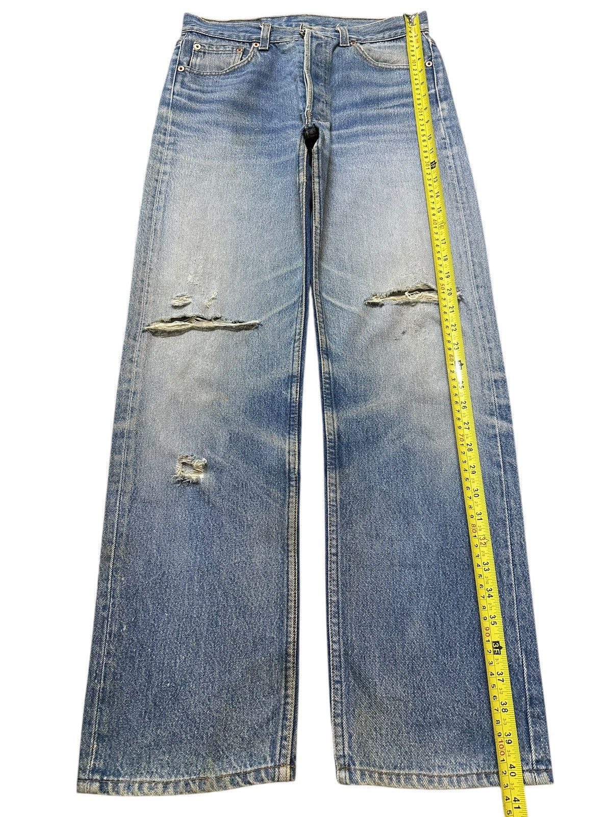 Levi's Vintage 80s Levis 501 Blue Faded Wash Distressed Style Jeans Size US 30 / EU 46 - 13 Thumbnail