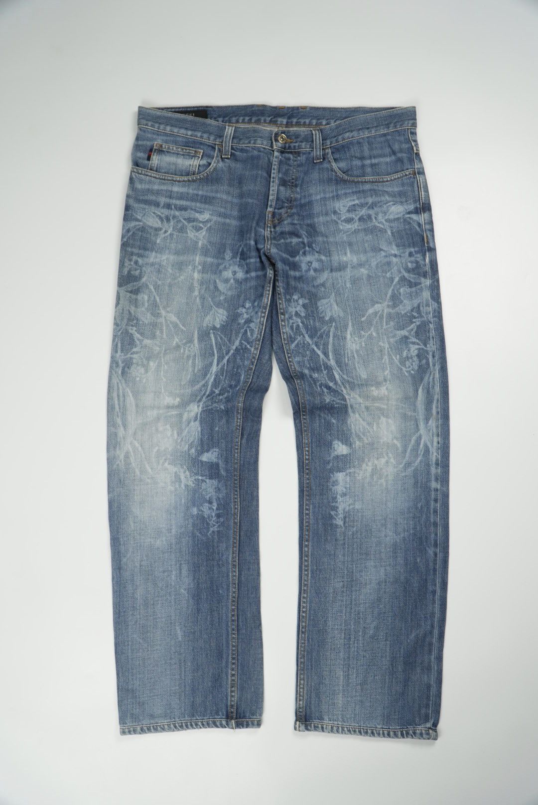 Gucci Gucci Floral Print Denim Pants Size US 36 / EU 52 - 1 Thumbnail