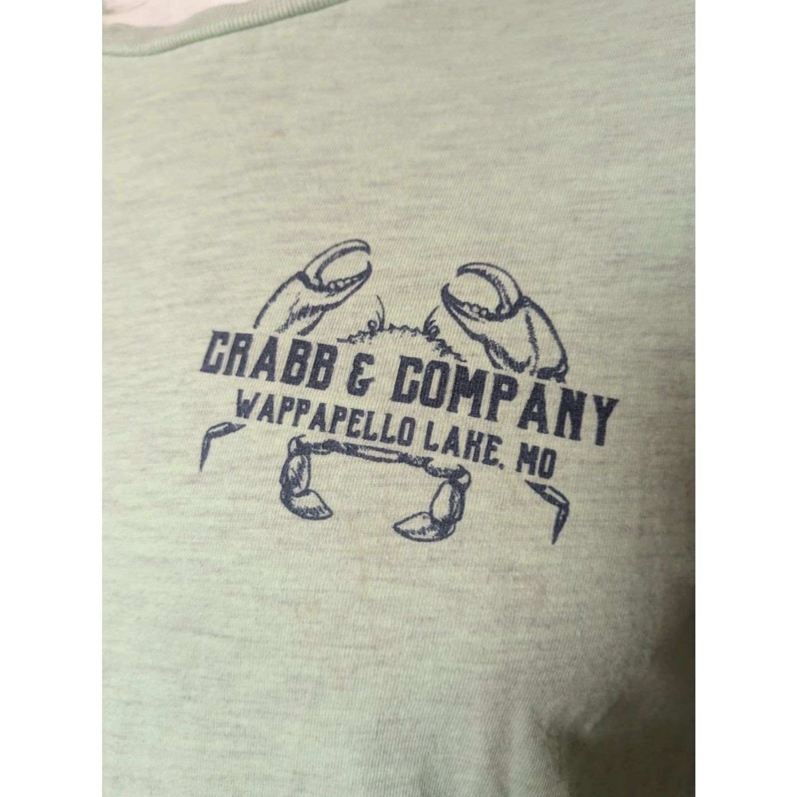Vintage Crabb & Company Wappapello Lake MO T Shirt Medium Gray Cotton Blend Canvas Mens T-Shirt Bar Restaurant Graphic Tee Size US M / EU 48-50 / 2 - 2 Thumbnail
