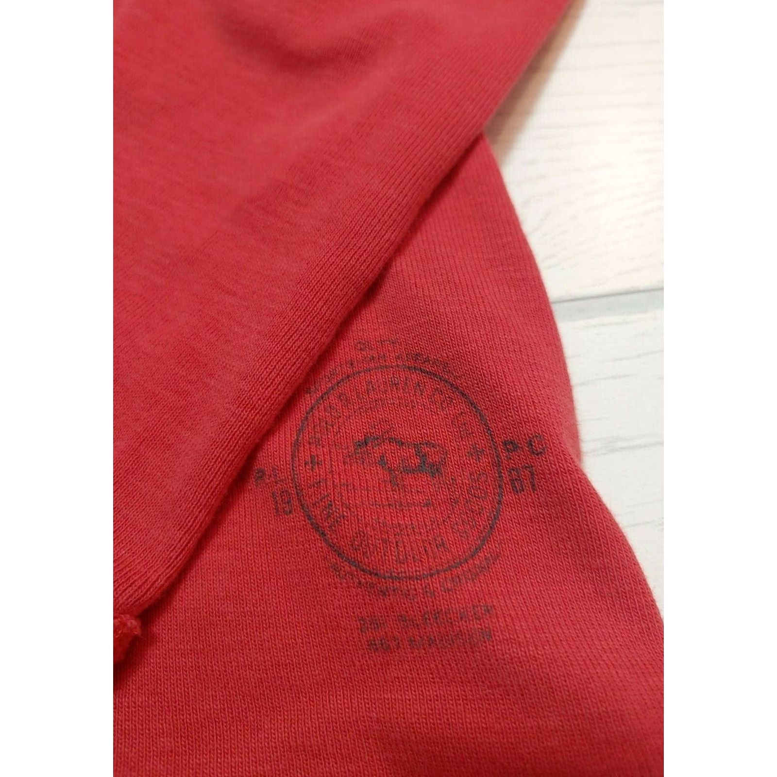 Vintage VINTAGE Polo by Ralph Lauren 1/4 Button Red Pullover Long Sleeve Shirt XXL Men Red Button-Up Polo Shirt 27in Long 24in Pit to Pit Mens Size US XXL / EU 58 / 5 - 3 Thumbnail