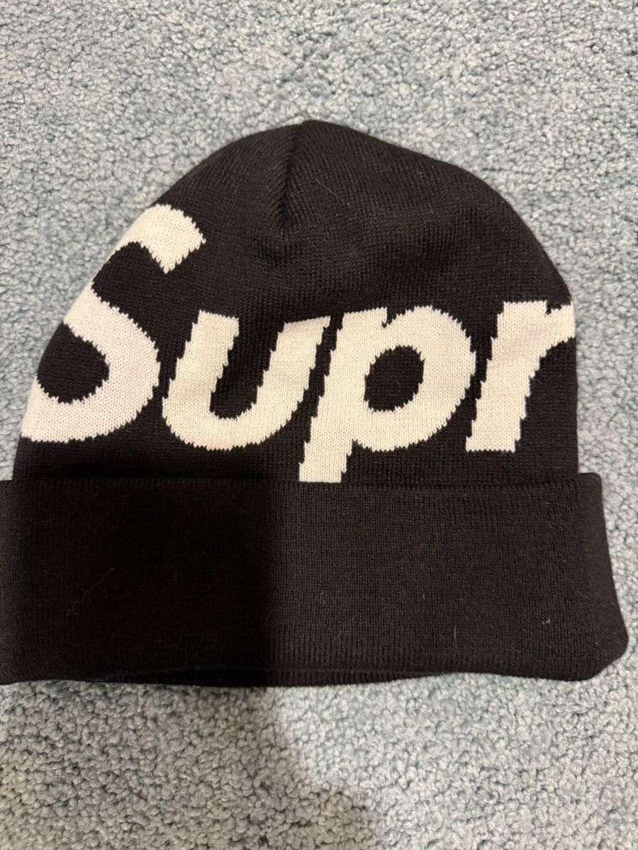 Supreme Supreme Big Logo Beanie Black FW25 | Grailed