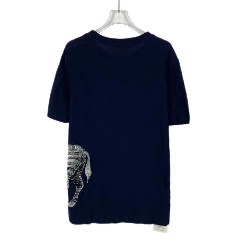 Louis Vuitton Louis Vuitton Navy zebra print cotton crewneck short-sleev Size US M / EU 48-50 / 2 - 2 Thumbnail
