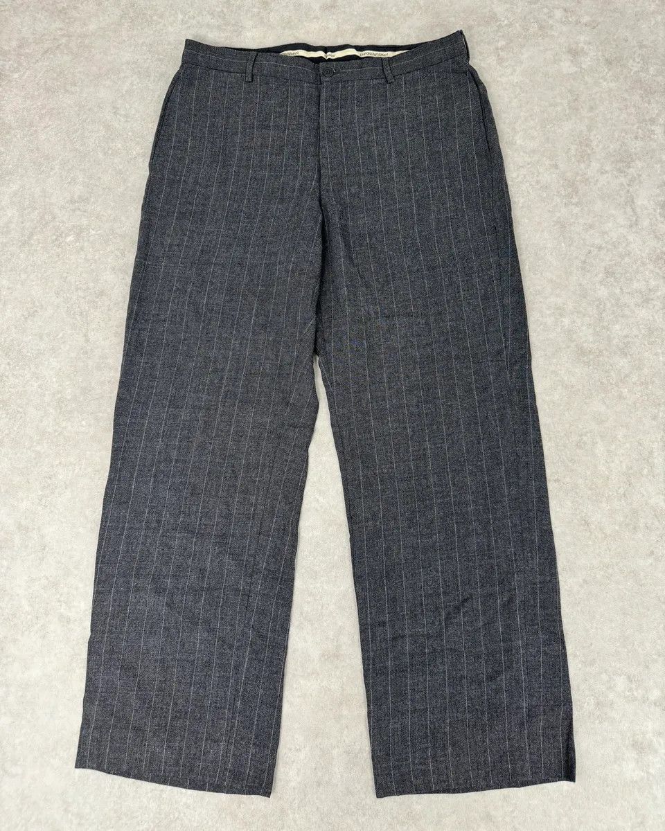 Emporio Armani AW2003 Emporio Armani Grey Wool Striped Classy Pants Size US 34 / EU 50 - 1 Thumbnail