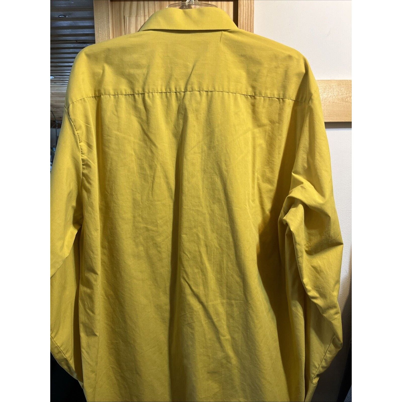 Other Fortino Landi Shirt Mens 17 36/37 French Cuff Button Gold LS Size US L / EU 52-54 / 3 - 7 Thumbnail