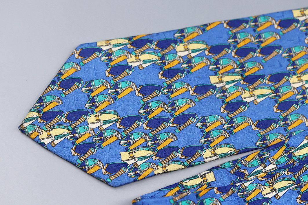 Ermenegildo Zegna Vintage Ermenegildo Zegna Abstract Print Tie Size ONE SIZE - 9 Thumbnail