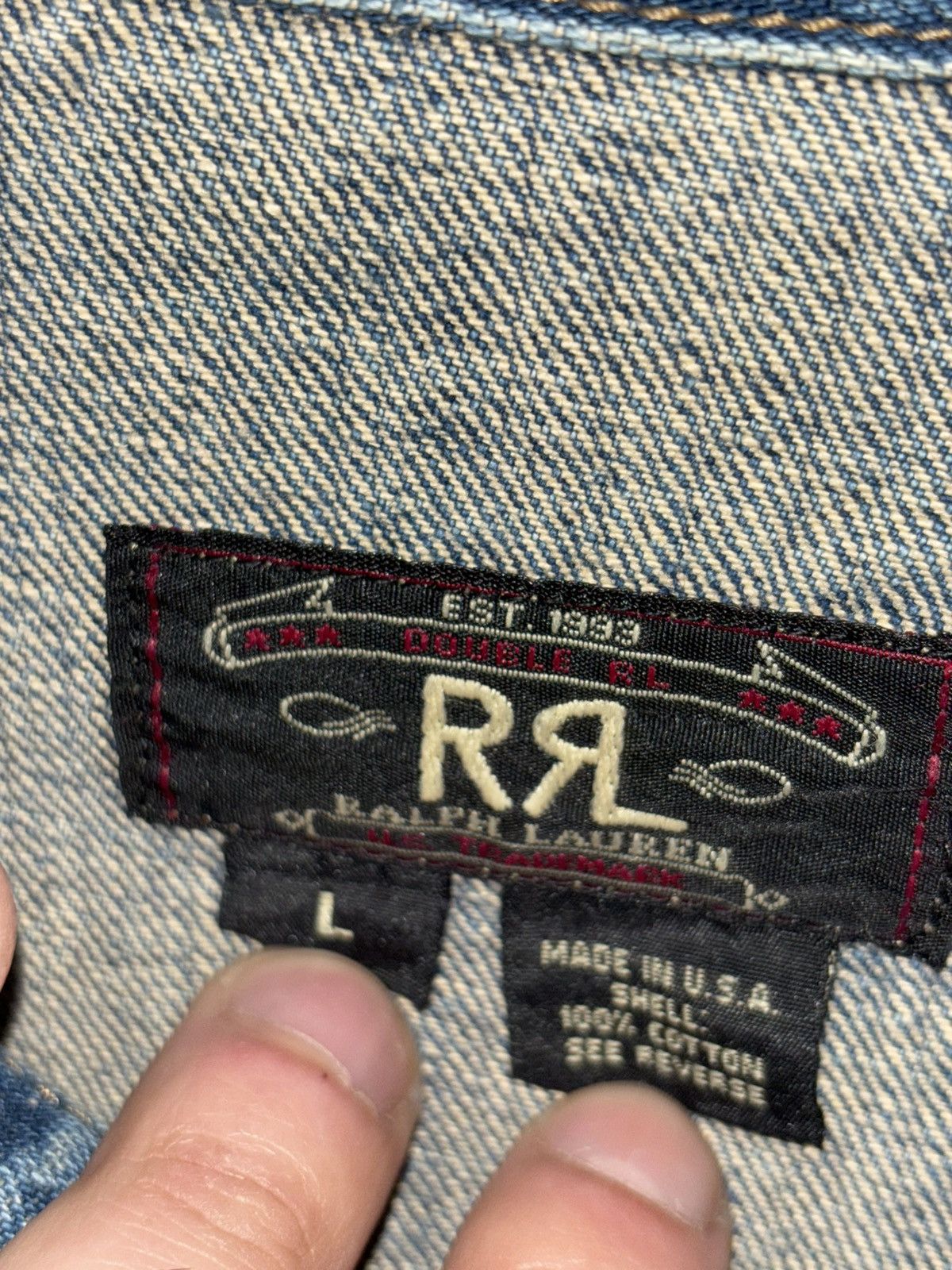 Polo Ralph Lauren × Ralph Lauren Double R Ralph Lauren Denim Jacket Size US L / EU 52-54 / 3 - 3 Thumbnail