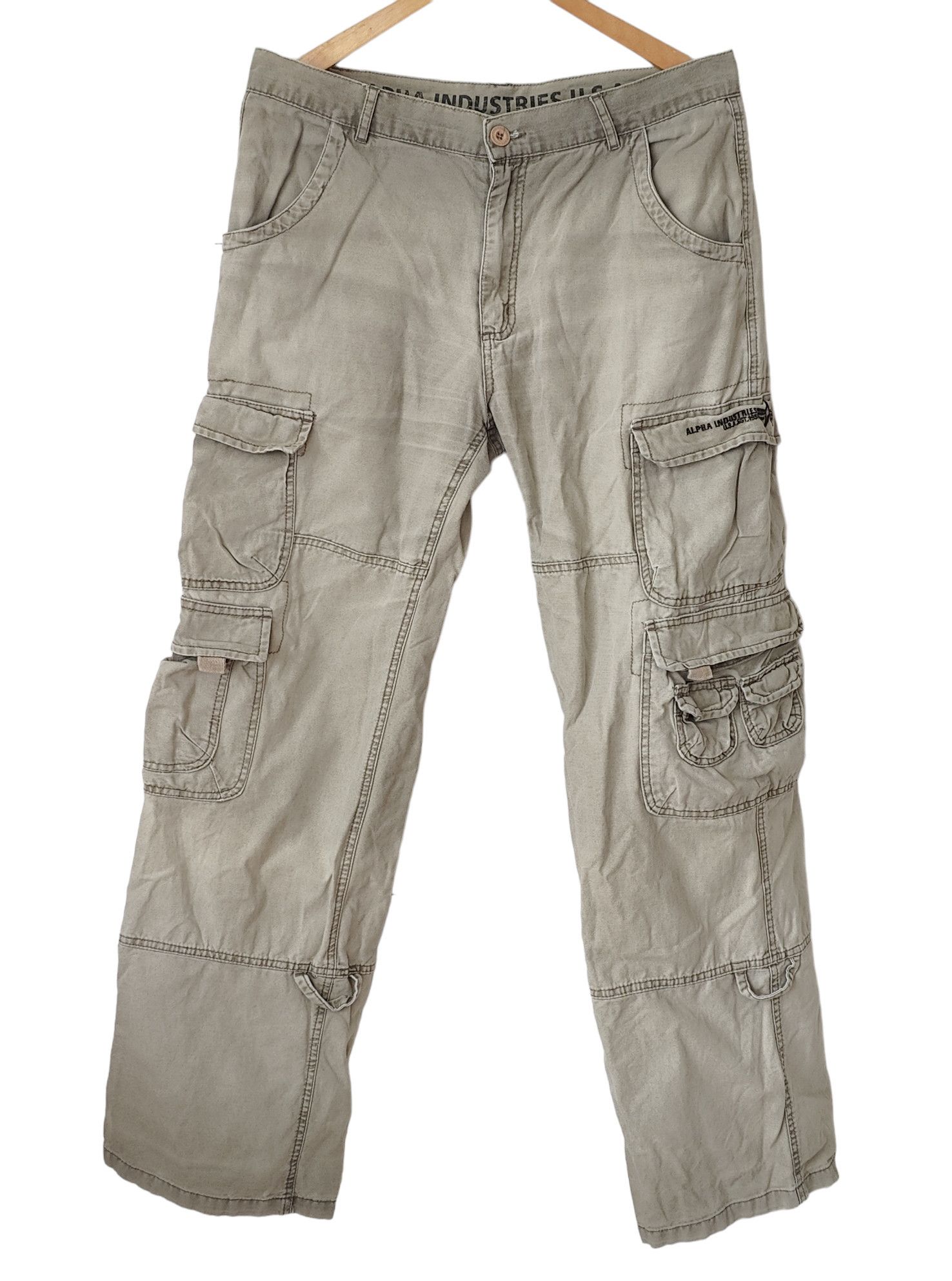 Alpha Industries USA 59 Vintage Multi Pocket Cargo Pants W34