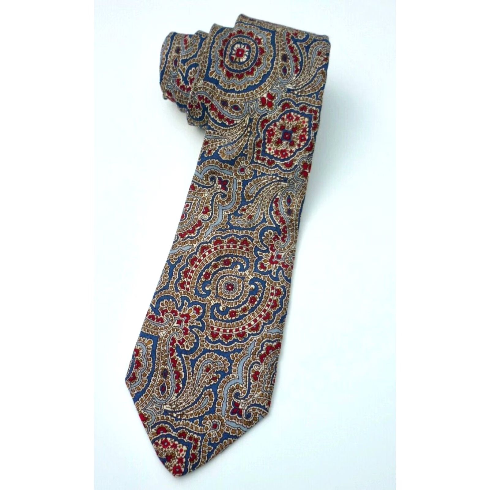 Yves Saint Laurent Yves Saint Laurent Mens Vintage Luxury Silk Tie Paisley Size ONE SIZE - 2 Thumbnail