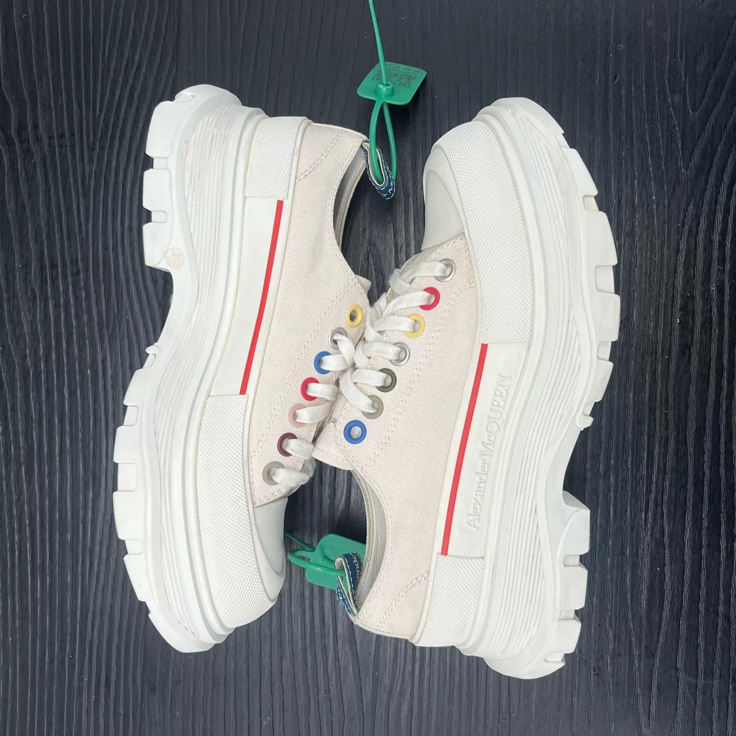 Alexander McQueen Alexander McQueen white rainbow Martin boots 39.5 Size US 6.5 / EU 39-40 - 3 Thumbnail