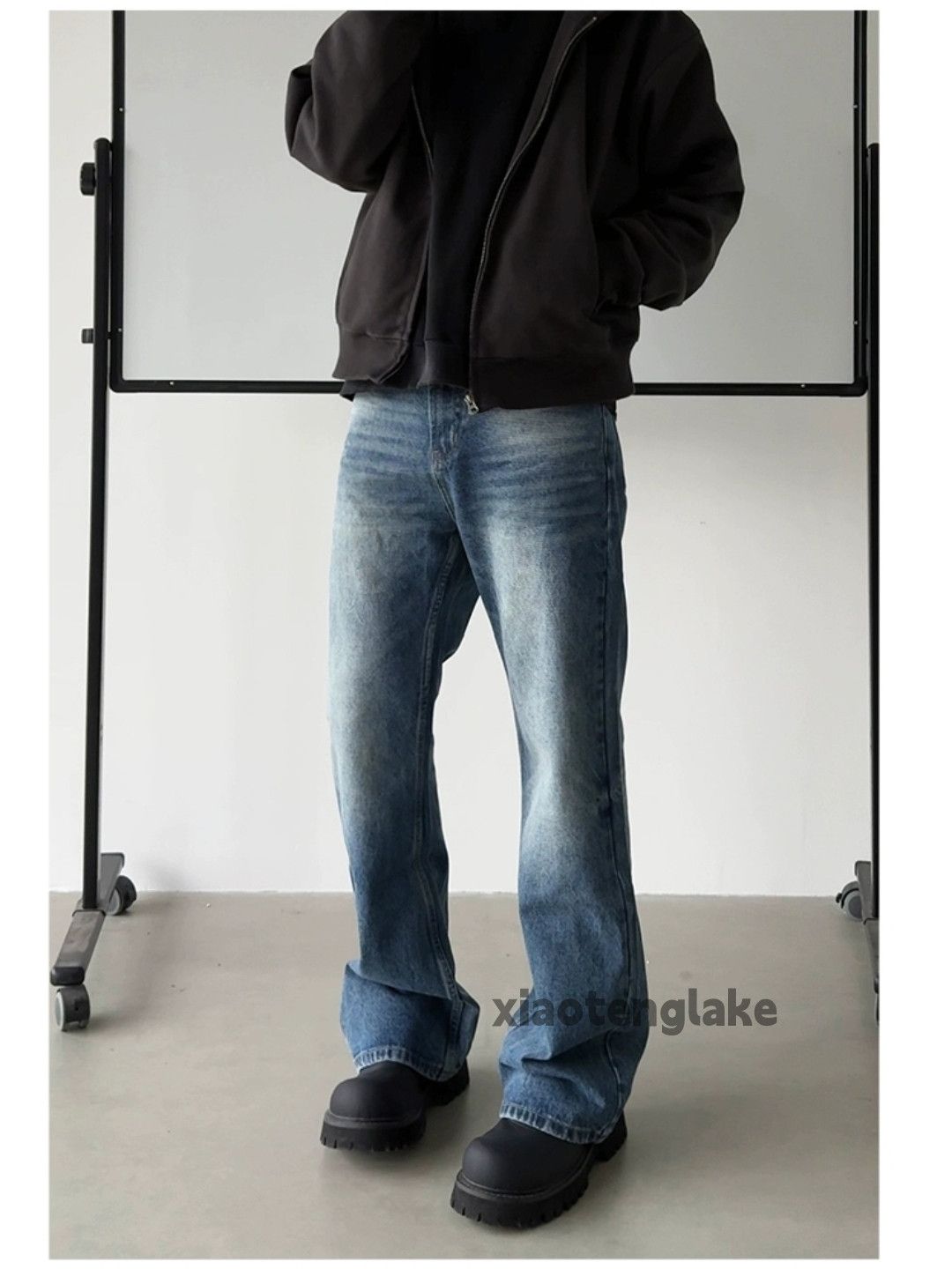 Jean × Vintage washed faded cleanfit yuppie loose y2k baggy jeans Size US 32 / EU 48 - 4 Thumbnail