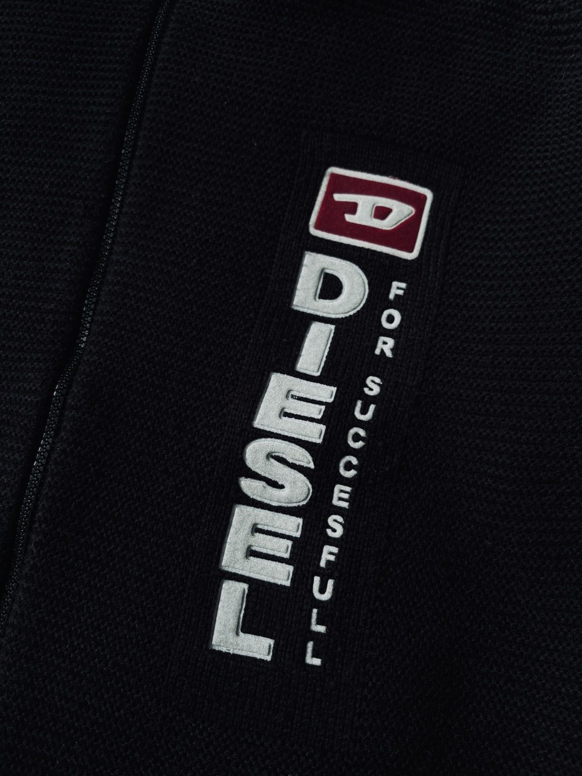 Diesel × Vintage Diesel vintage sweater 90s knit zip black sweatshirt Size US L / EU 52-54 / 3 - 4 Thumbnail