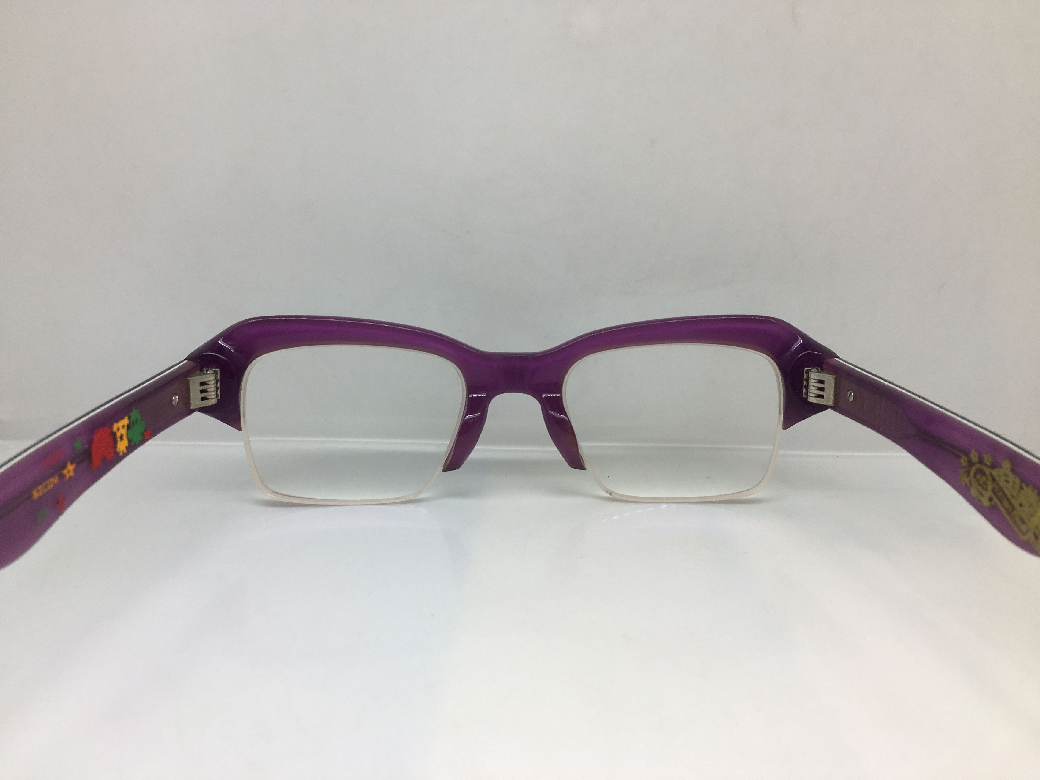 Vintage Vintage HUMAN SKULL H1221 LAMINATE Half Ｒim Eyeglasses Size ONE SIZE - 5 Thumbnail