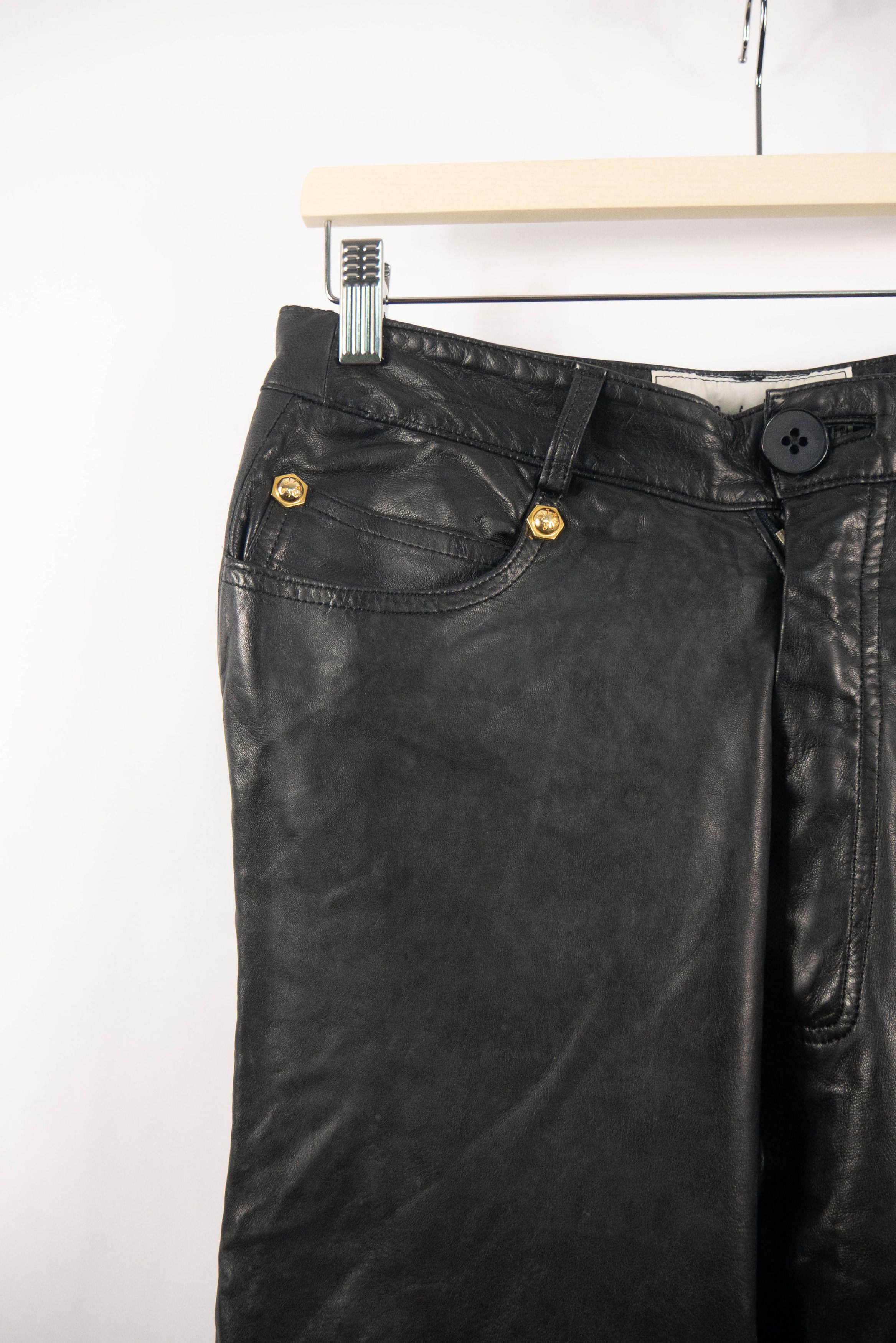 Jitrois Jean Claude Jitros leather flared pants – vintage y2k Size 26" / US 2 / IT 38 - 3 Thumbnail