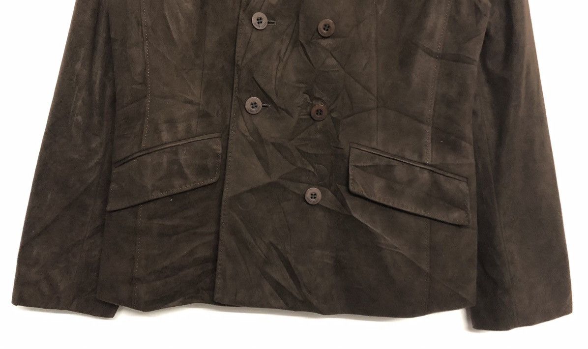 Anne Klein Anne Klein Waxed Leather Coat Blazer Size M / US 6-8 / IT 42-44 - 4 Thumbnail