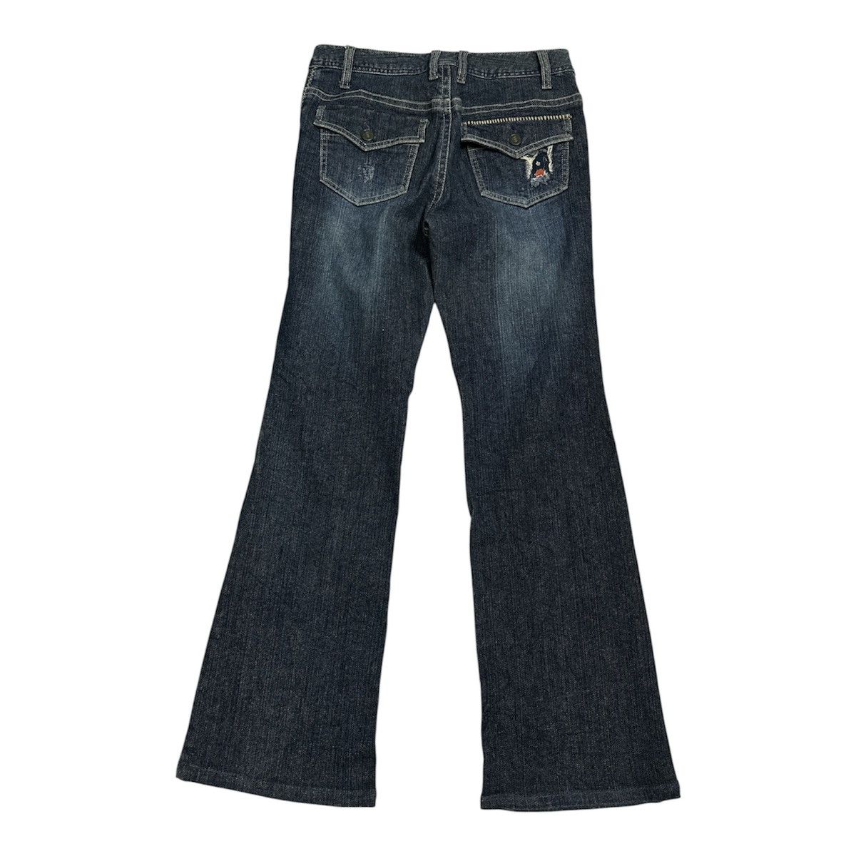 2000s Distressed Japanese Brand Flare Lgb Goa Y2K