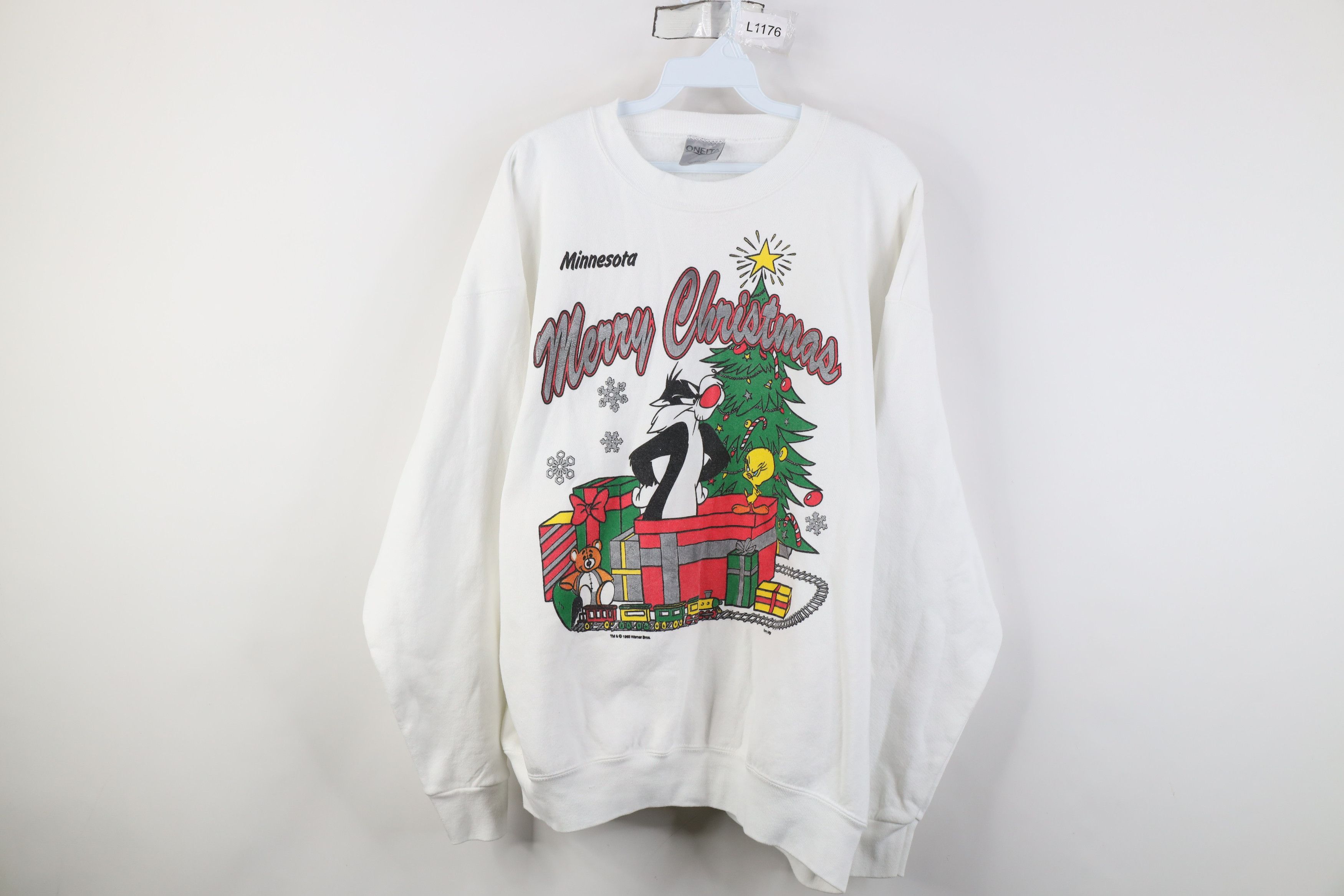 Vintage Vintage 90s Looney Tunes Christmas Tweety Bird Sweatshirt Size XL / US 12-14 / IT 48-50 - 1 Thumbnail