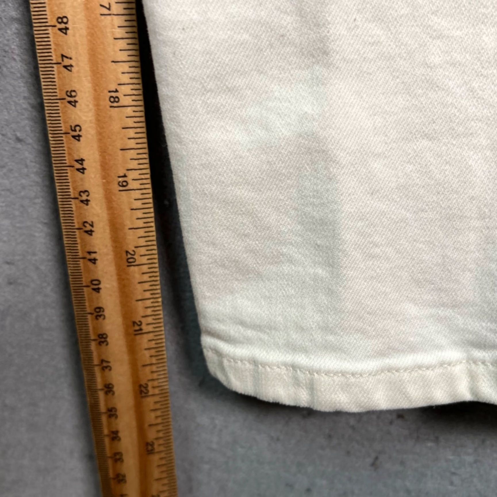 Frame FRAME Womens Jeans Cropped High Rise White Cotton/Denim Carpenter 28 Inseam 23 Regular Size 28 Vintage? No Size 28" / US 6 / IT 42 - 7 Thumbnail