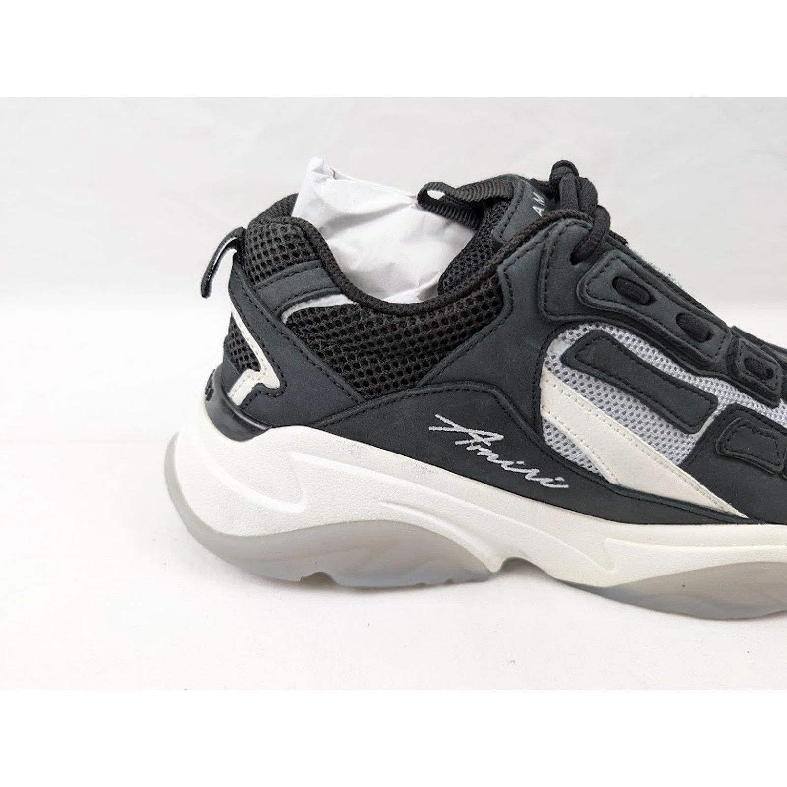 Amiri o1rshd1 Bone Runner Low-Top Sneakers in Black Size US 11 / EU 44 - 4 Thumbnail