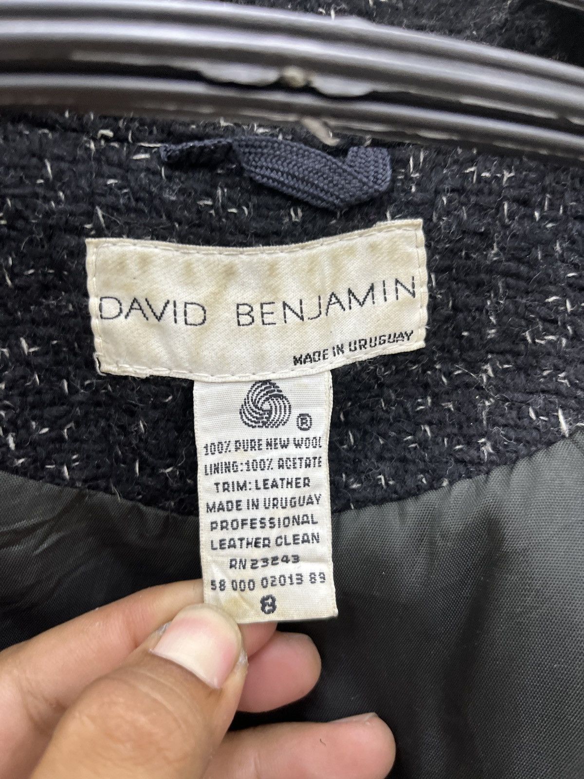 Hypebeast 💥💥💥STEALS DAVID BENJAMIN LEATHER WOOL BATWING JACKET Size S / US 4 / IT 40 - 12 Thumbnail