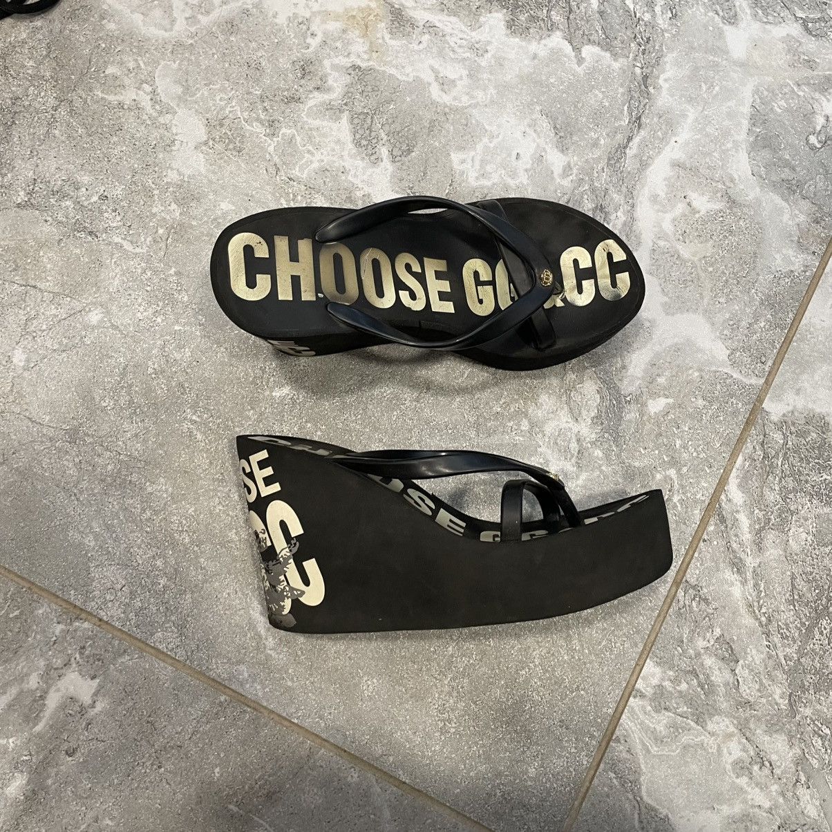 Juicy Couture Juice couture flip flop thongs platform wedge heel shoes Size US 5.5 / IT 35.5 - 1 Thumbnail
