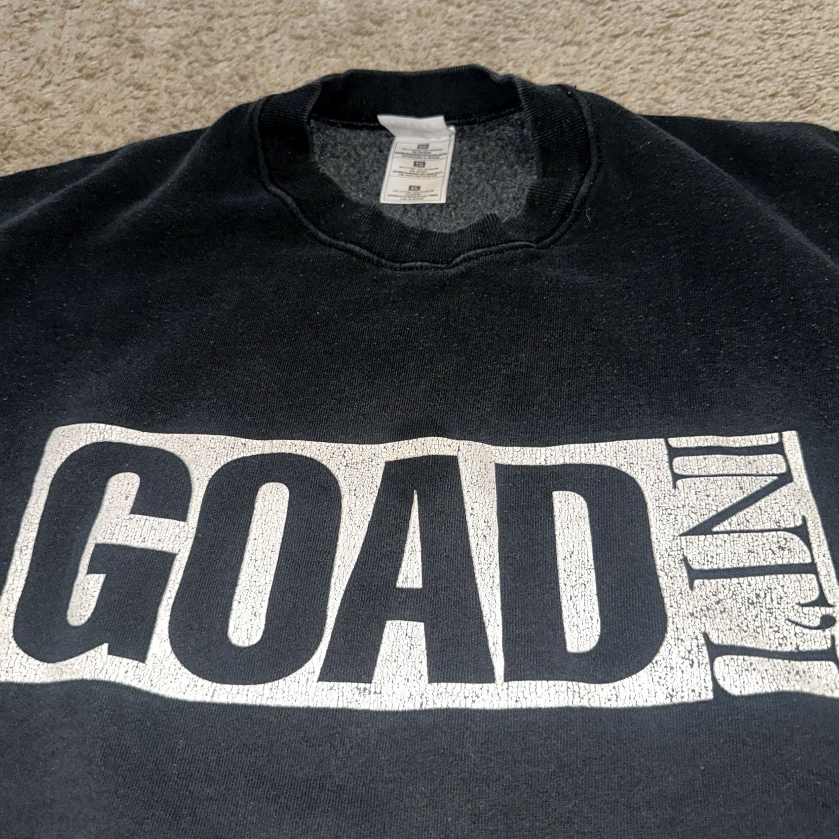 Fruit Of The Loom VINTAGE Fruit of The Loom Sweatshirt Mens XL 90s Black Crewneck Faith Graphic Print Size US XL / EU 56 / 4 - 2 Thumbnail
