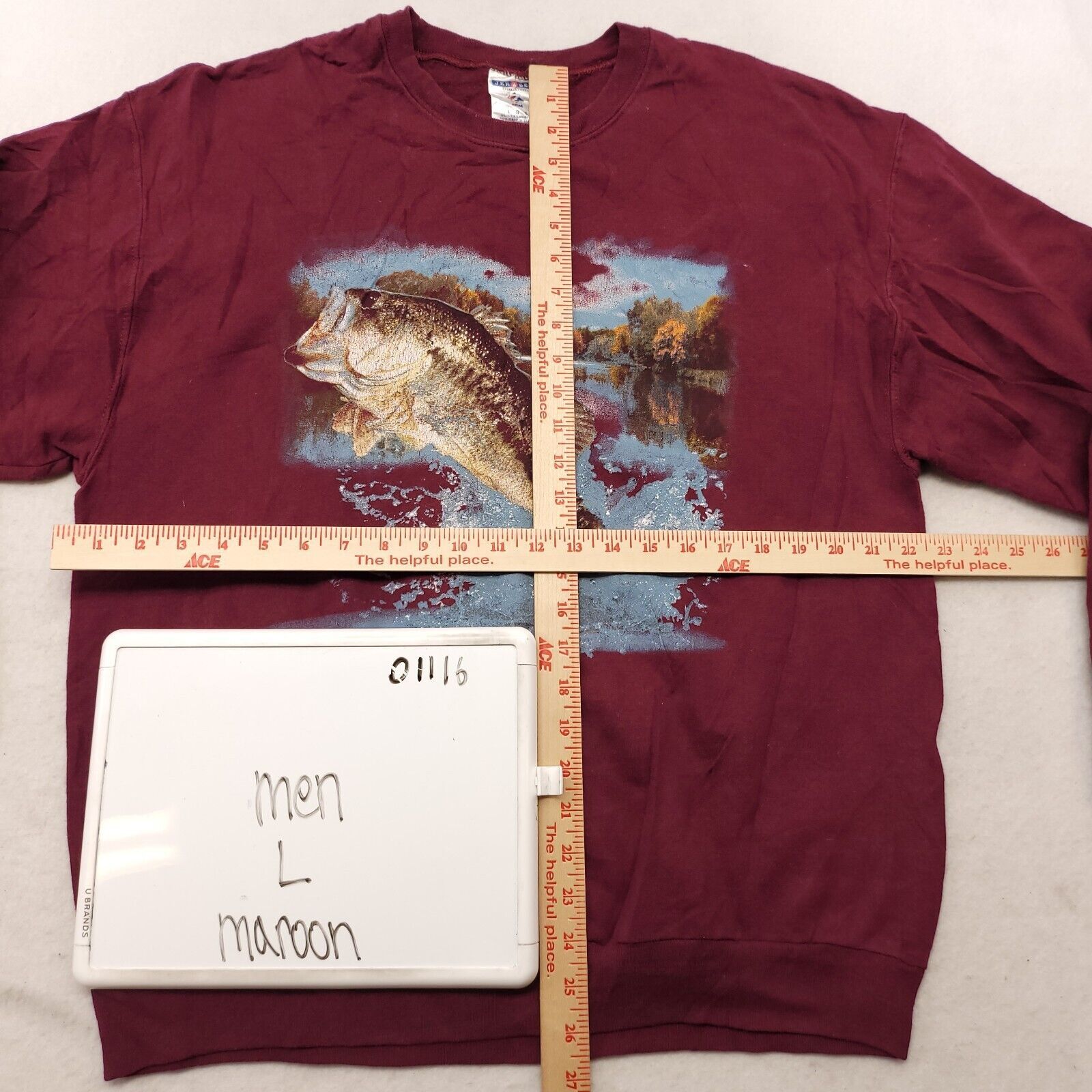 Jerzees Jerzees Bass Casual Pullover Sweatshirt Mens Size L Maroon Size US L / EU 52-54 / 3 - 6 Thumbnail