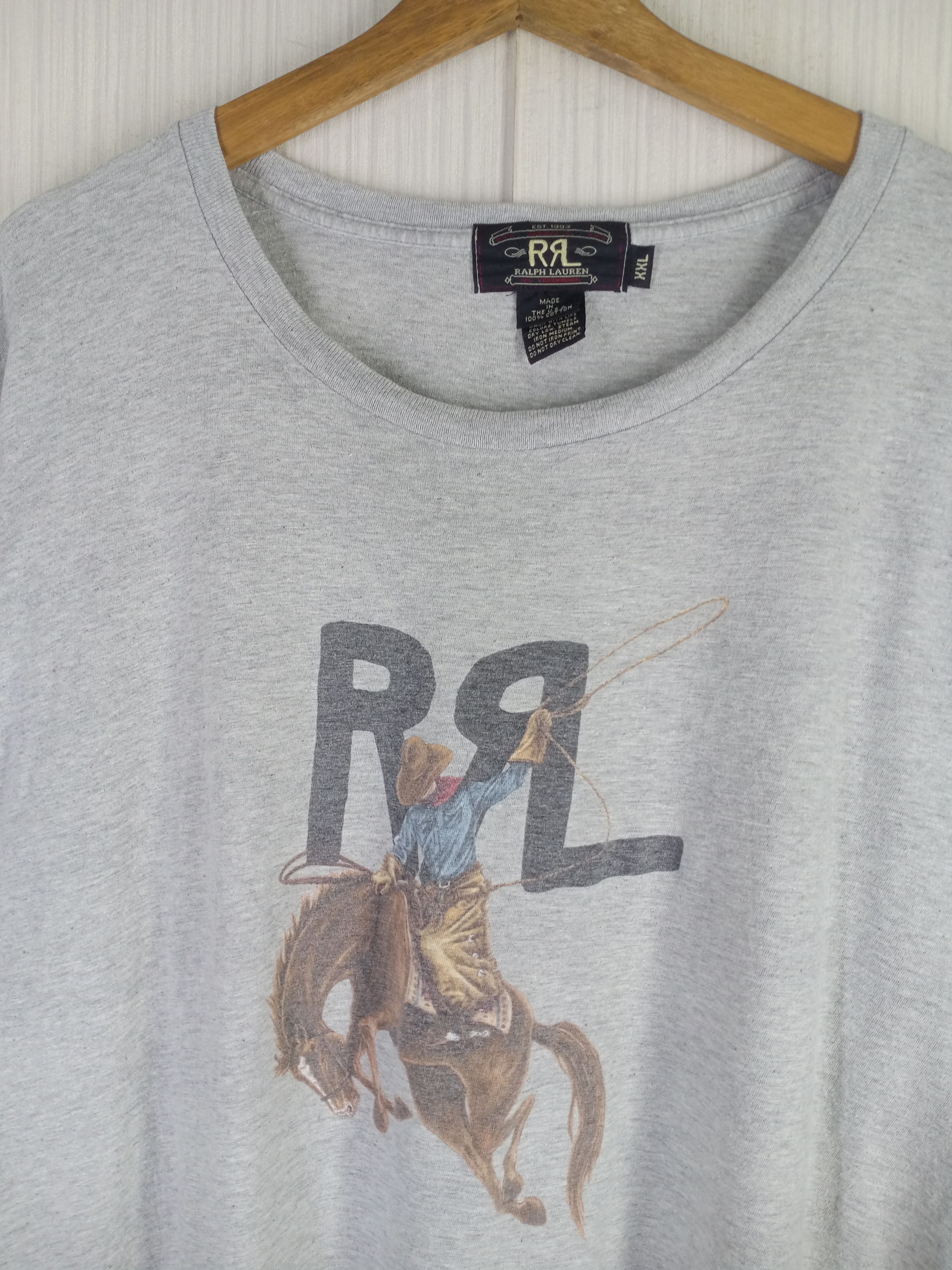 Polo Ralph Lauren Rare Vintage RRL Ralph Lauren Cowboy Rodeo Horse Logo Size US XXL / EU 58 / 5 - 4 Thumbnail