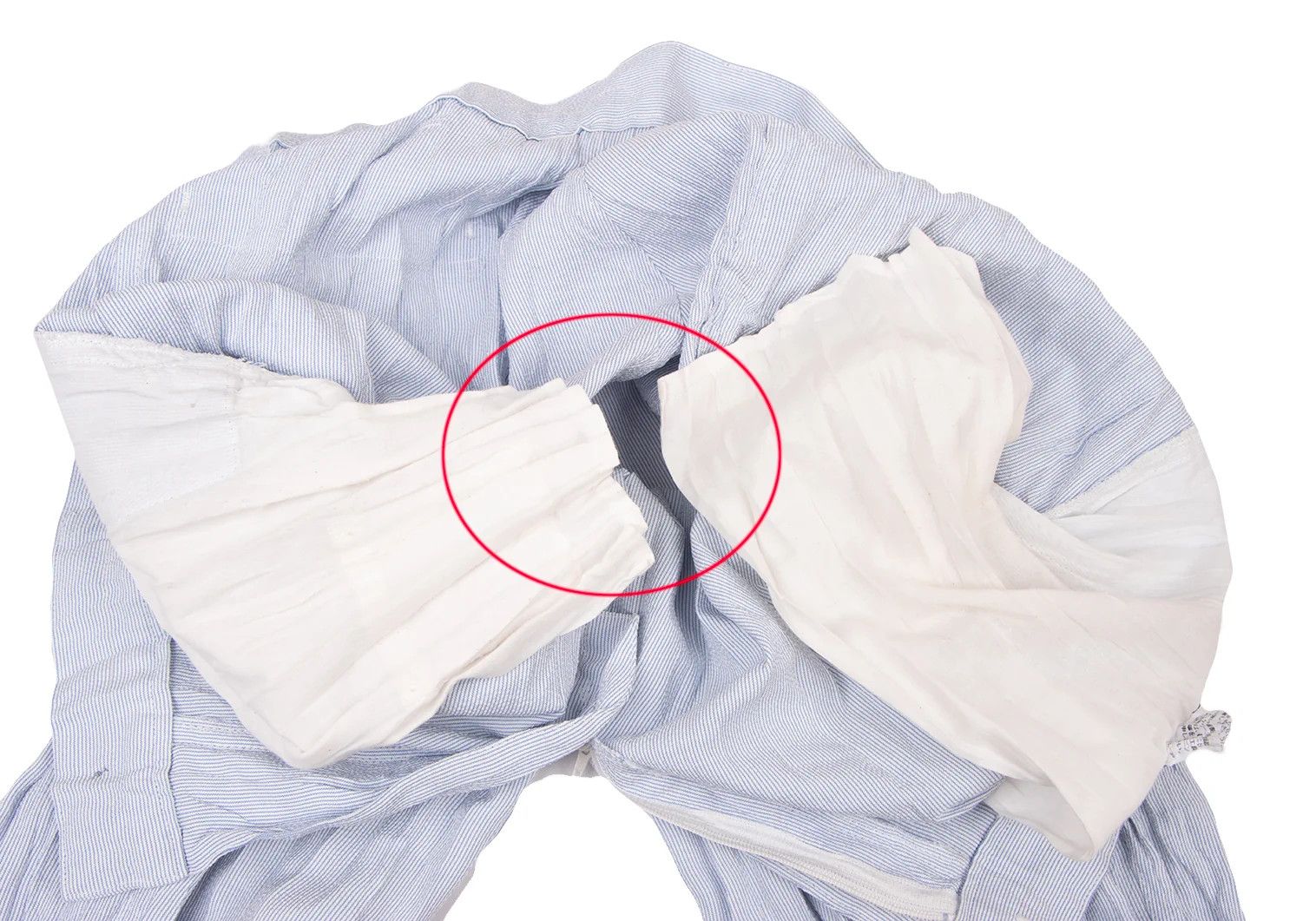 Issey Miyake Pleated Stripe Pants in Blue and White Size US 30 / EU 46 - 7 Thumbnail