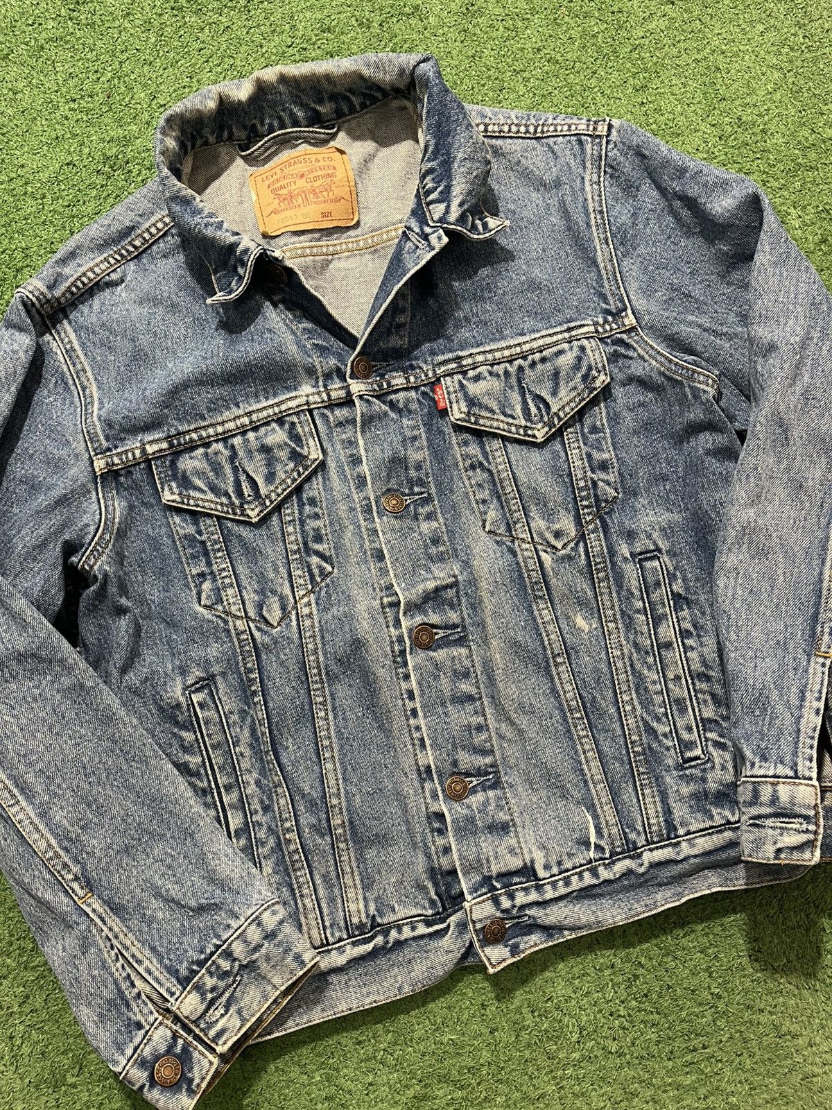 Levi's Levis denim jacket bomber blue Size US M / EU 48-50 / 2 - 2 Thumbnail