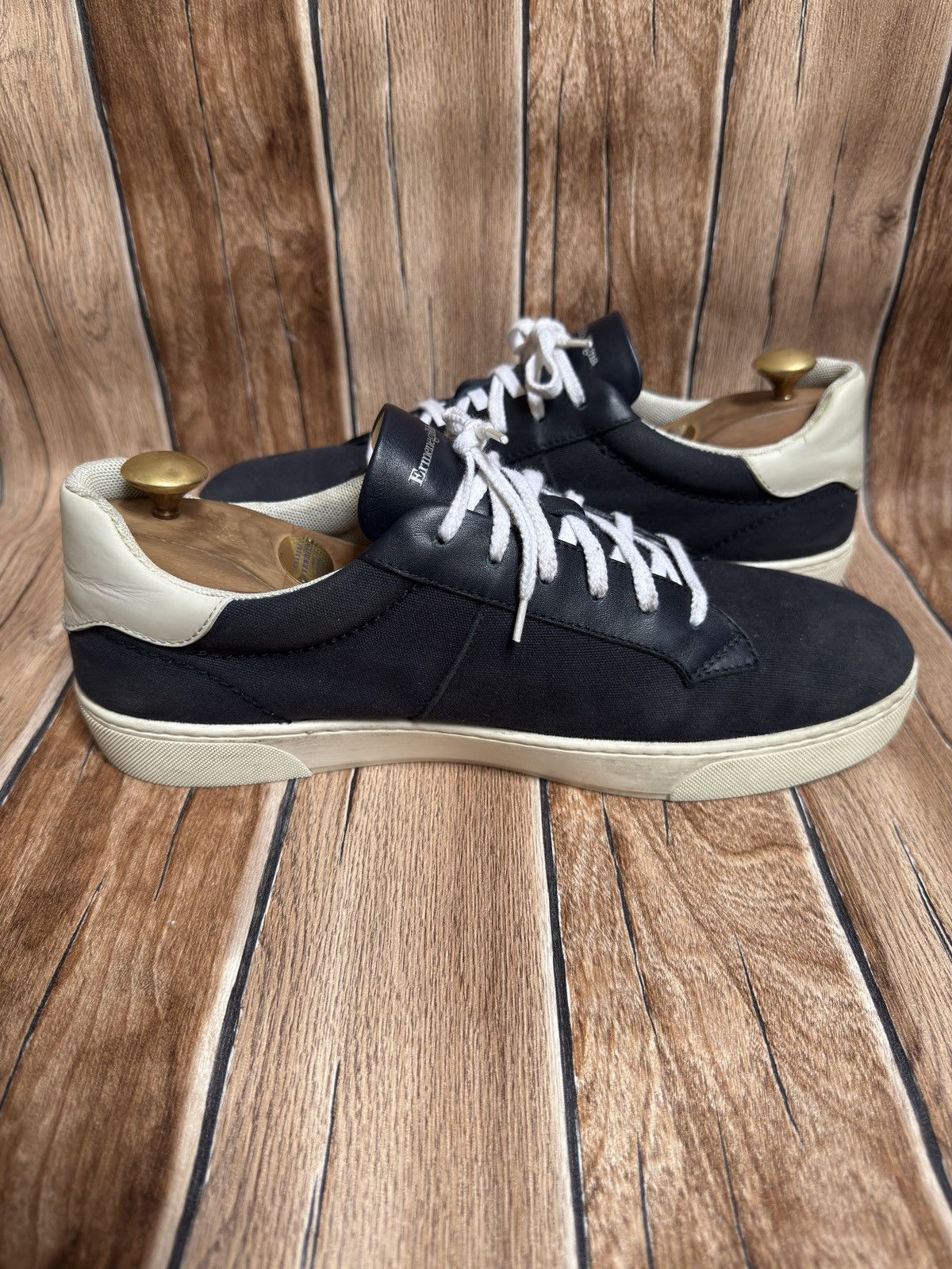 Ermenegildo Zegna Vittorio canvas sneakers Size US 8.5 / EU 41-42 - 7 Thumbnail