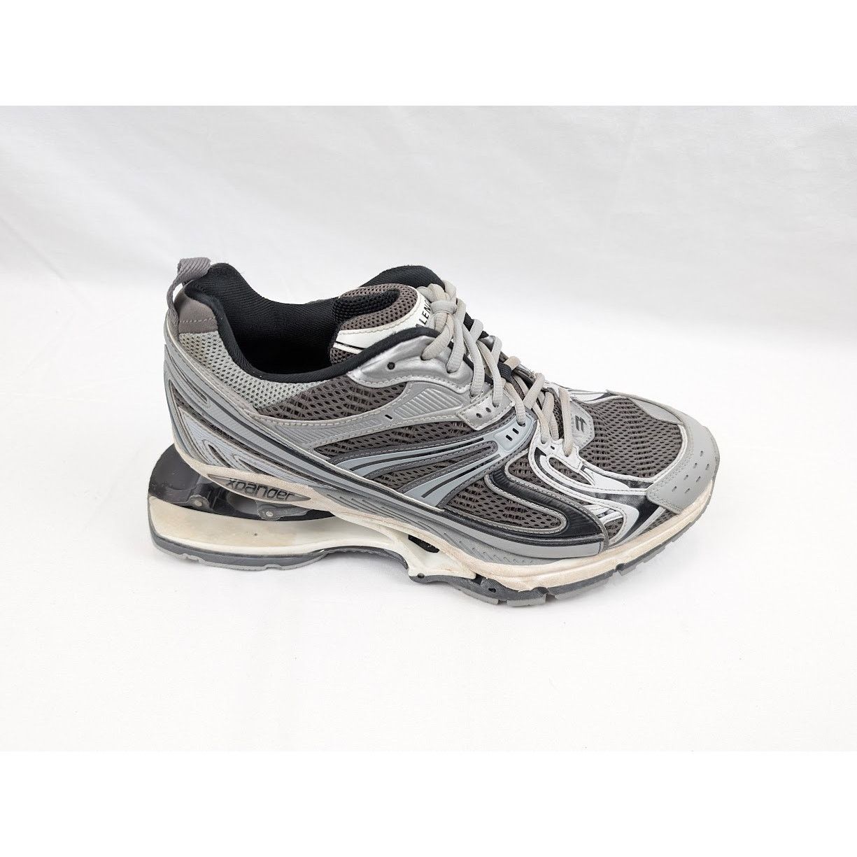 Balenciaga o1rshd1 Rubber X-Pander Sneakers in Grey/Black/White Size US 11 / EU 44 - 1 Thumbnail