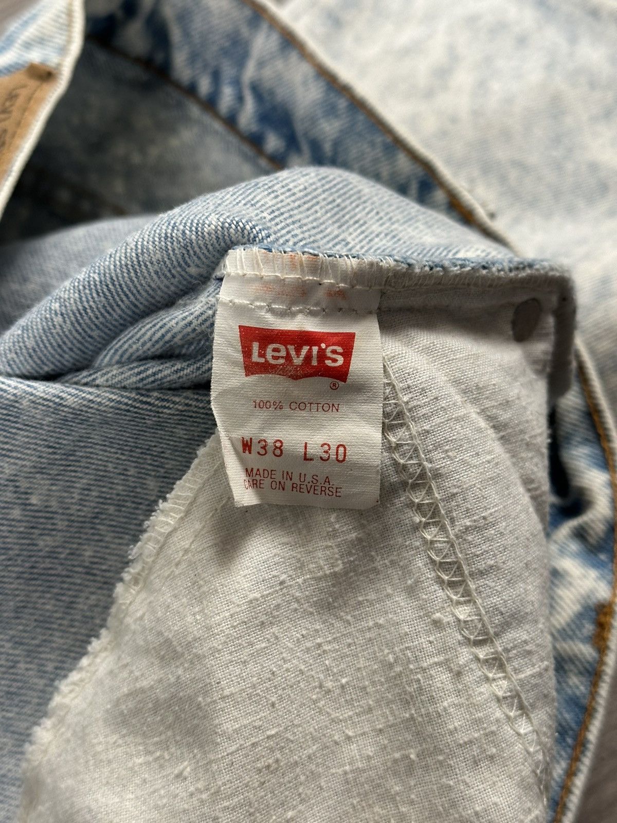 Levi's Vintage 90’s Acid Wash Levis Orange Tab Jeans Size US 37 - 8 Thumbnail