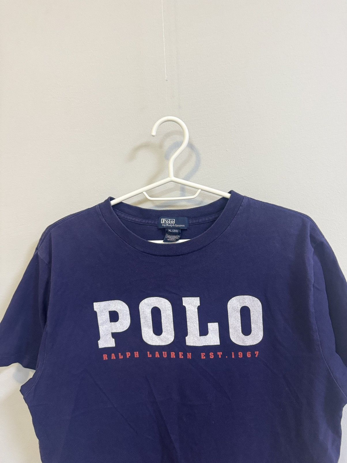 Polo Ralph Lauren × Vintage Vintage Polo Ralph Lauren USA logo distressed tee Size US XL / EU 56 / 4 - 2 Thumbnail