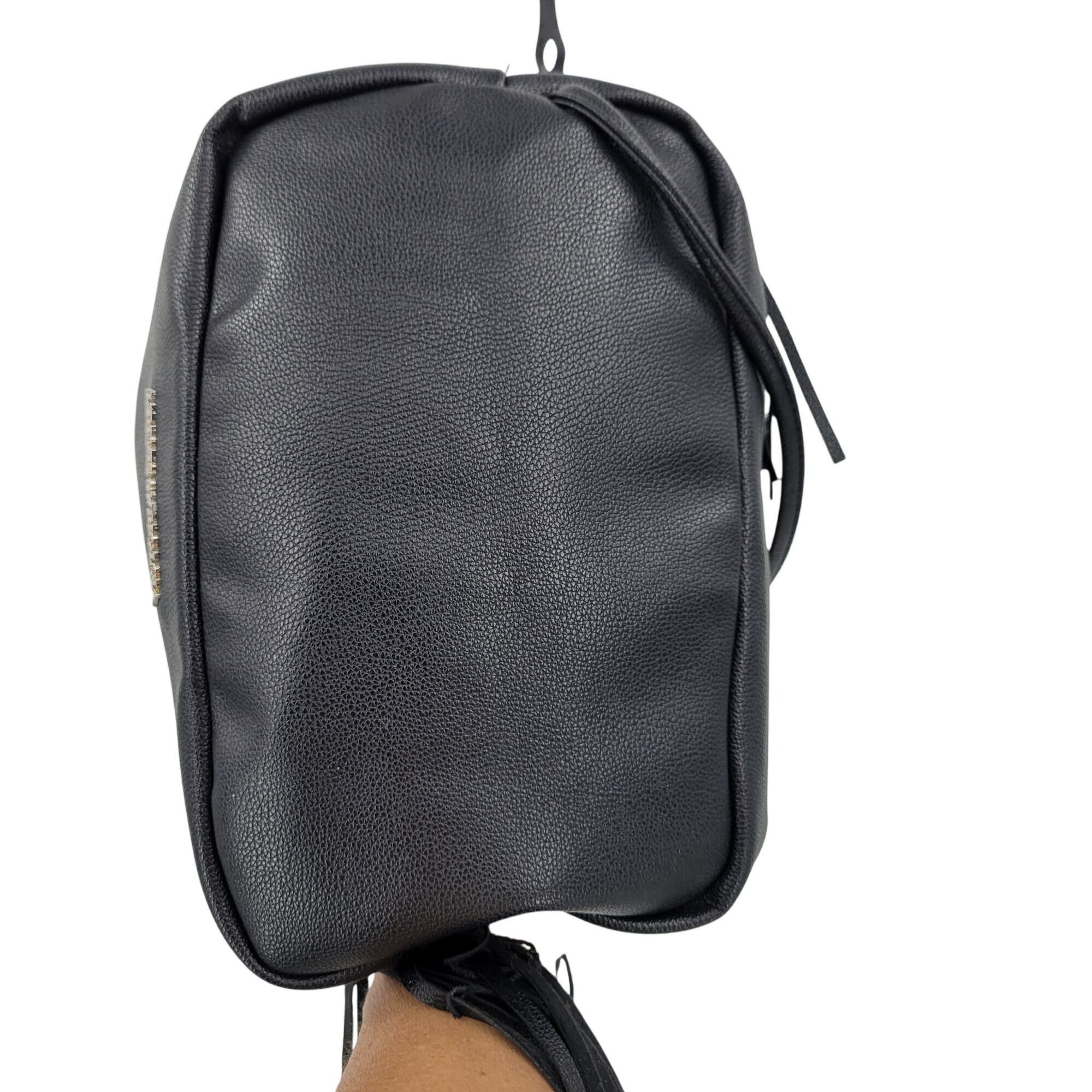 Victoria's Secret Victorias Secret Black Fringe Faux Leather Backpack Shoulder Size ONE SIZE - 10 Thumbnail