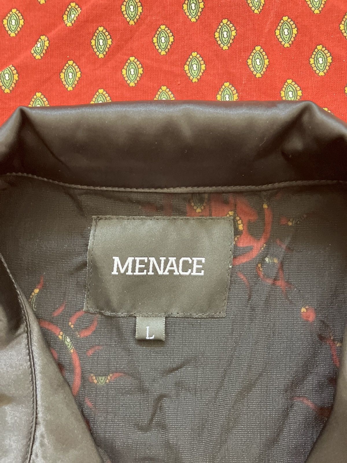 Menace Menace Velour Monogram Shirt Size US L / EU 52-54 / 3 - 4 Thumbnail