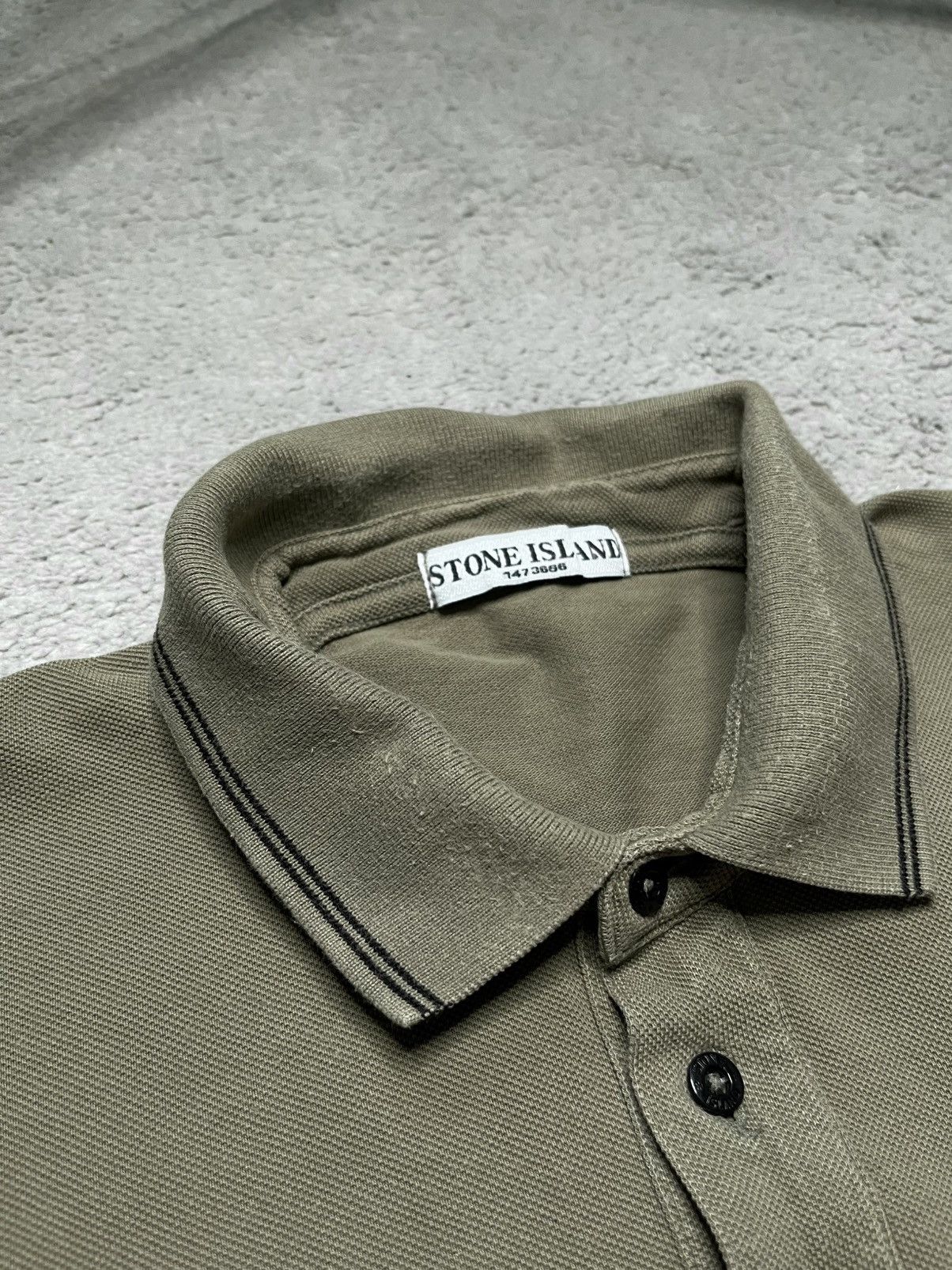 Stone Island Vintage Khaki Polo T-Shirt Basic Stone Island Basic Logo Size US M / EU 48-50 / 2 - 4 Thumbnail