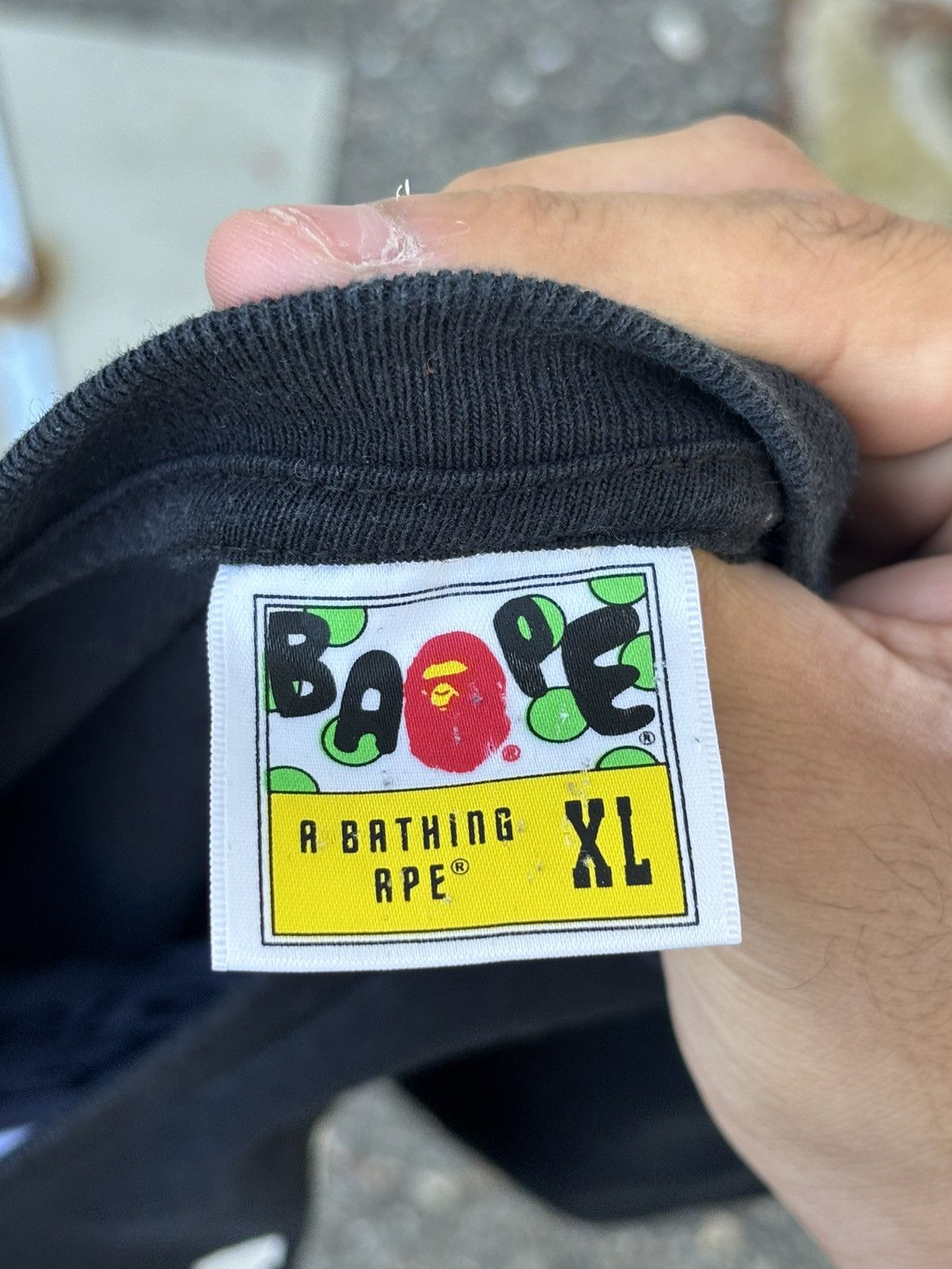 Bape Bape multicolor college tee Size US XL / EU 56 / 4 - 7 Thumbnail