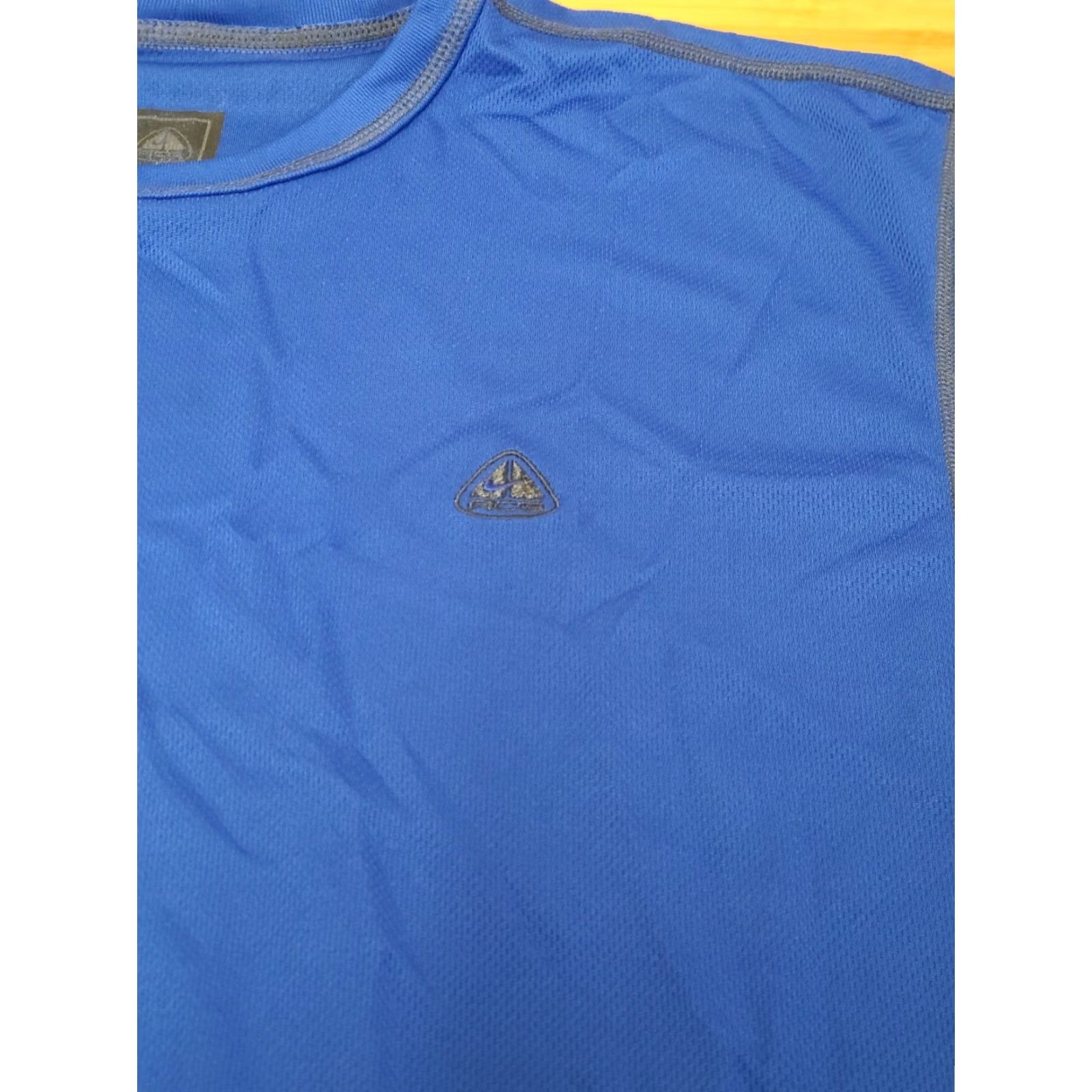 Nike VINTAGE Nike ACG Base Layer T-Shirt Shirt Short Sleeve Mens S/M Blue DRI-FIT Embroidered Logo Nike Dri-FIT Vintage 2000s Mens Size US S / EU 44-46 / 1 - 2 Thumbnail