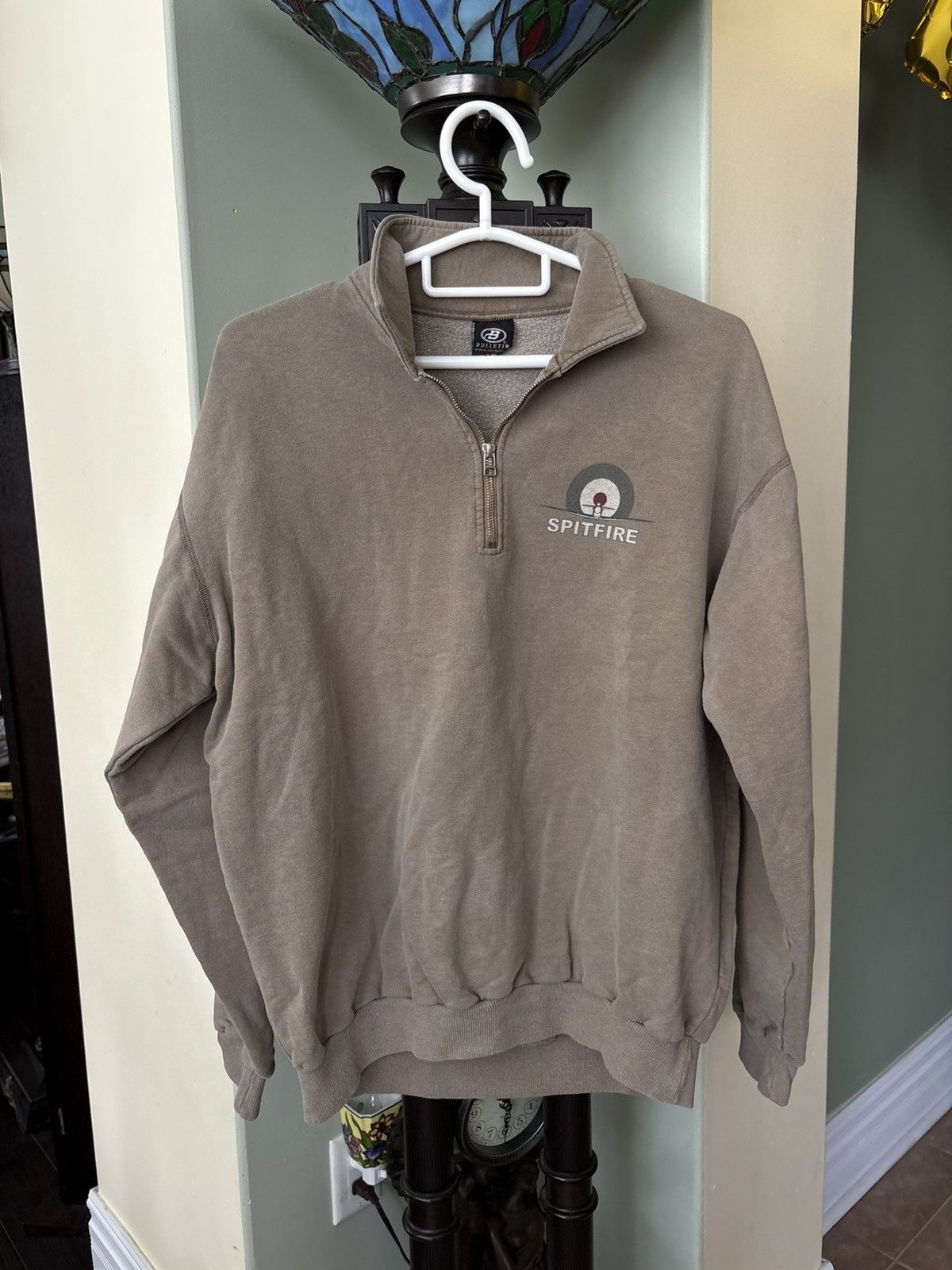 Vintage Vintage Submarine Spitfire Aircraft Half-Zip Sweatshirt Size US L / EU 52-54 / 3 - 1 Thumbnail