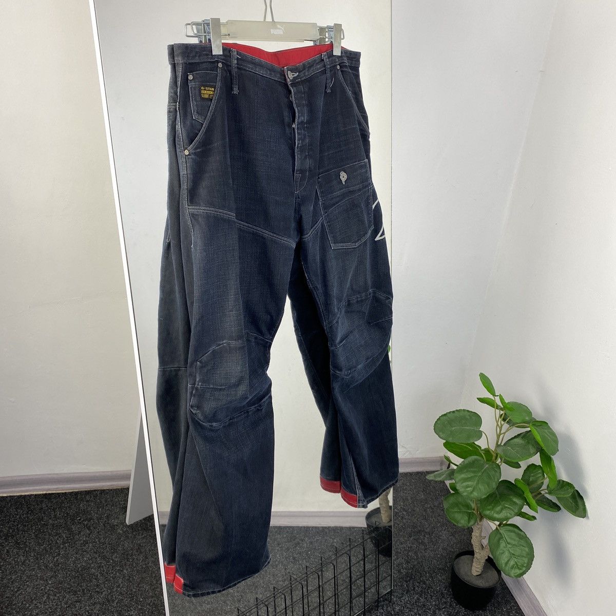 G-STAR RAW DOUBLE KNEE BIKER VINTAGE BAGGY JEANS