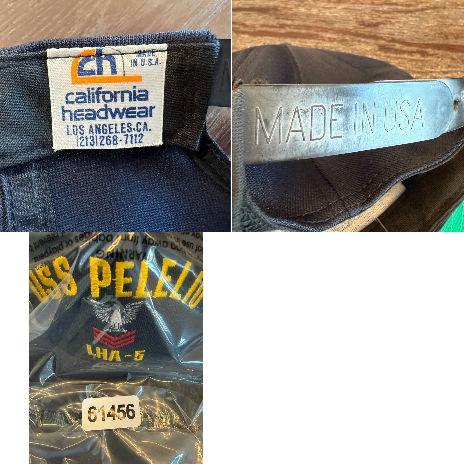 Vintage VINTAGE USS Peleliu LHA-5 Hat California Headwear Navy Blue Snapback Made in USA Size ONE SIZE - 8 Thumbnail