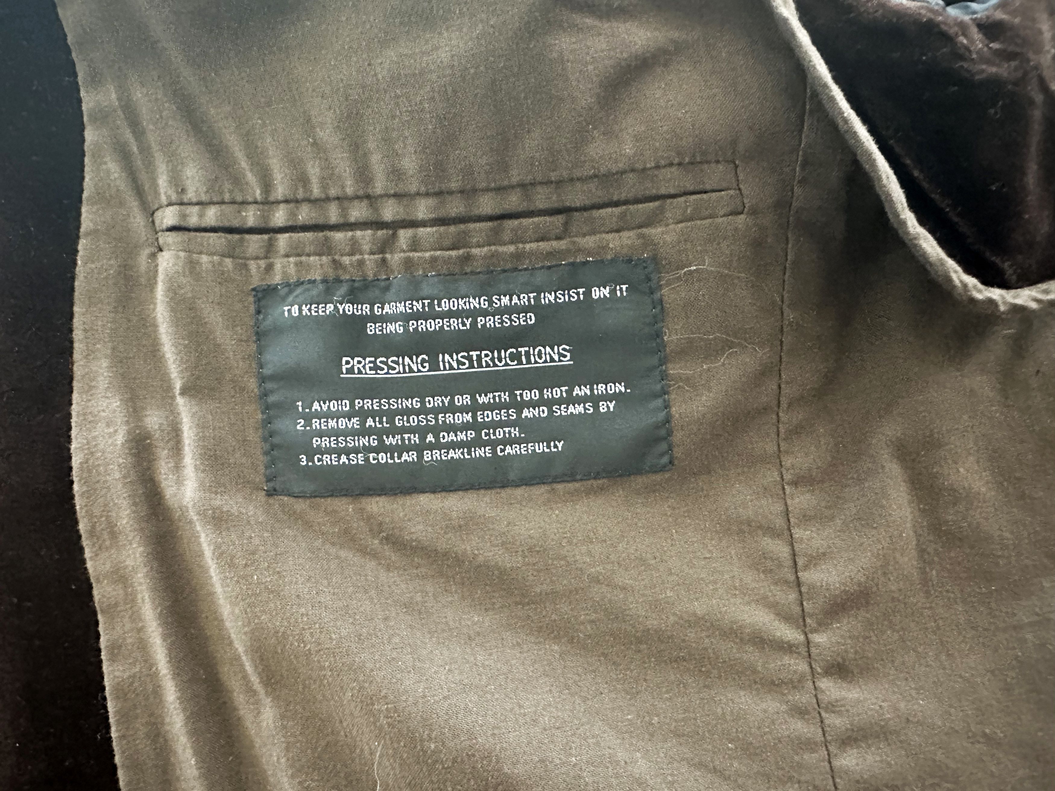 Maison Margiela Early 2000s Brown Velvet Blazer Size 50R - 8 Thumbnail