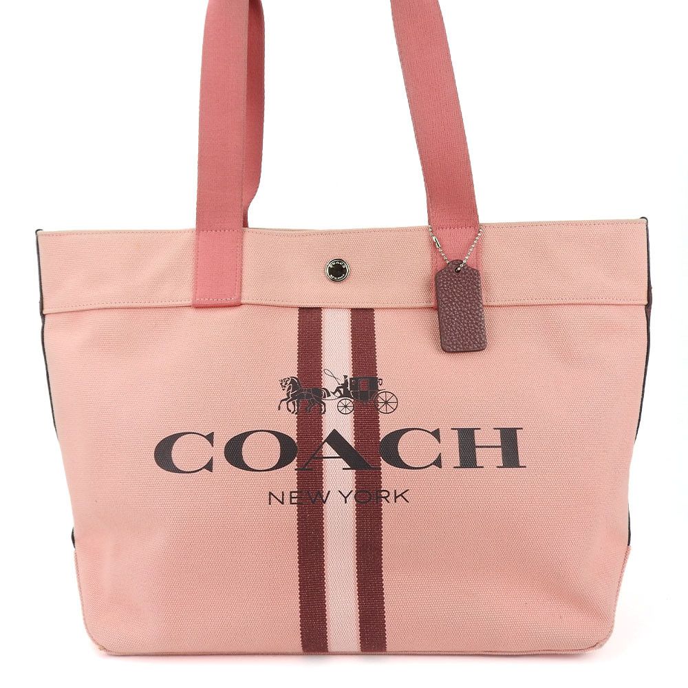 COACH 391 BRIGHT store CORAL CANVAS STRIPE - NO OFFERS - PRICE IS FIRM